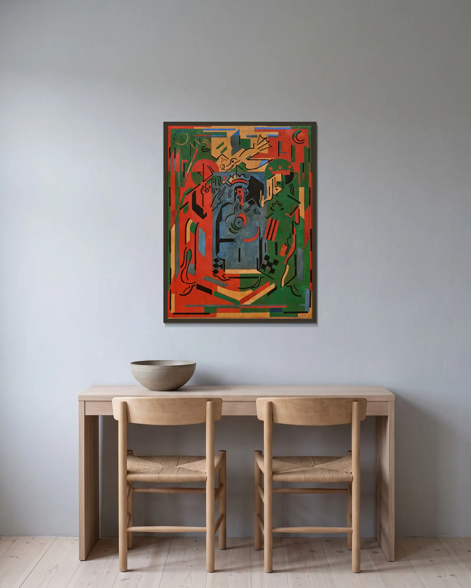 Au Palais av Albert Gleizes inramad på en vägg