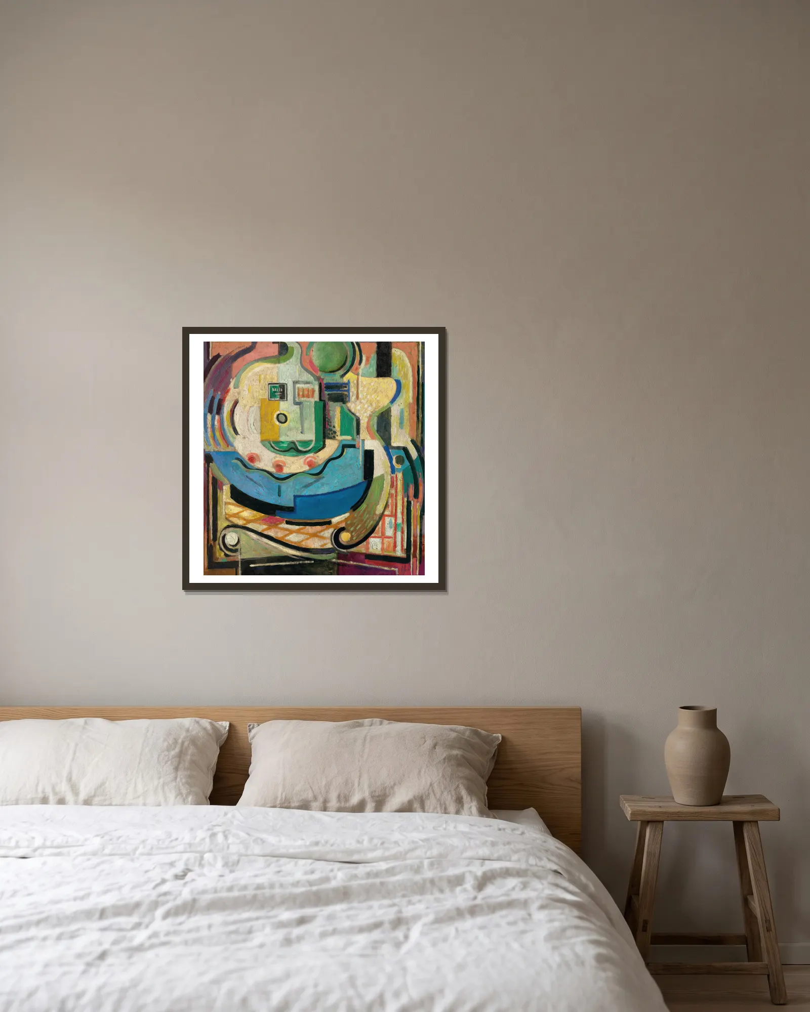Composition av Albert Gleizes inramad på en vägg
