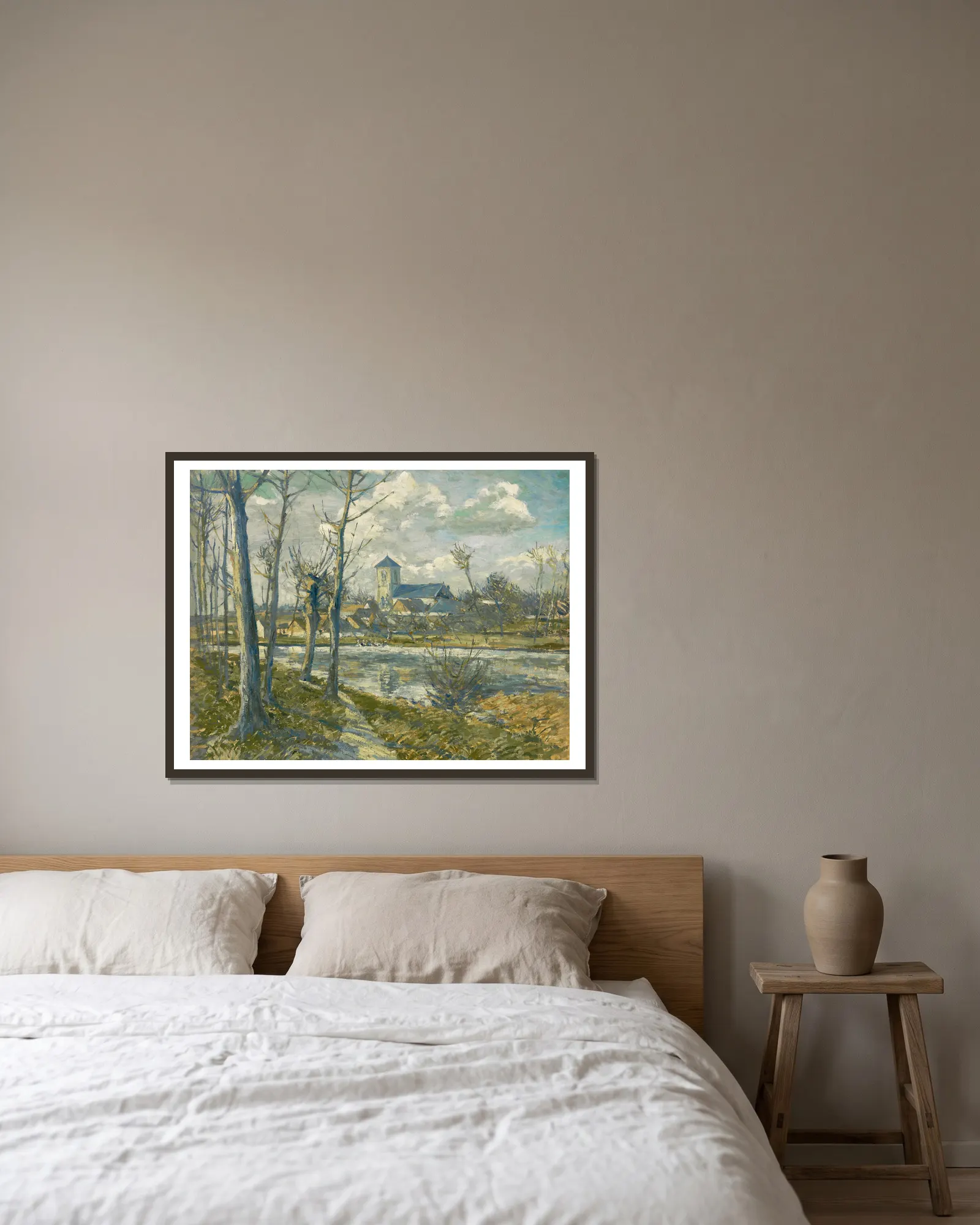 Paysage de Picardie av Albert Gleizes inramad på en vägg
