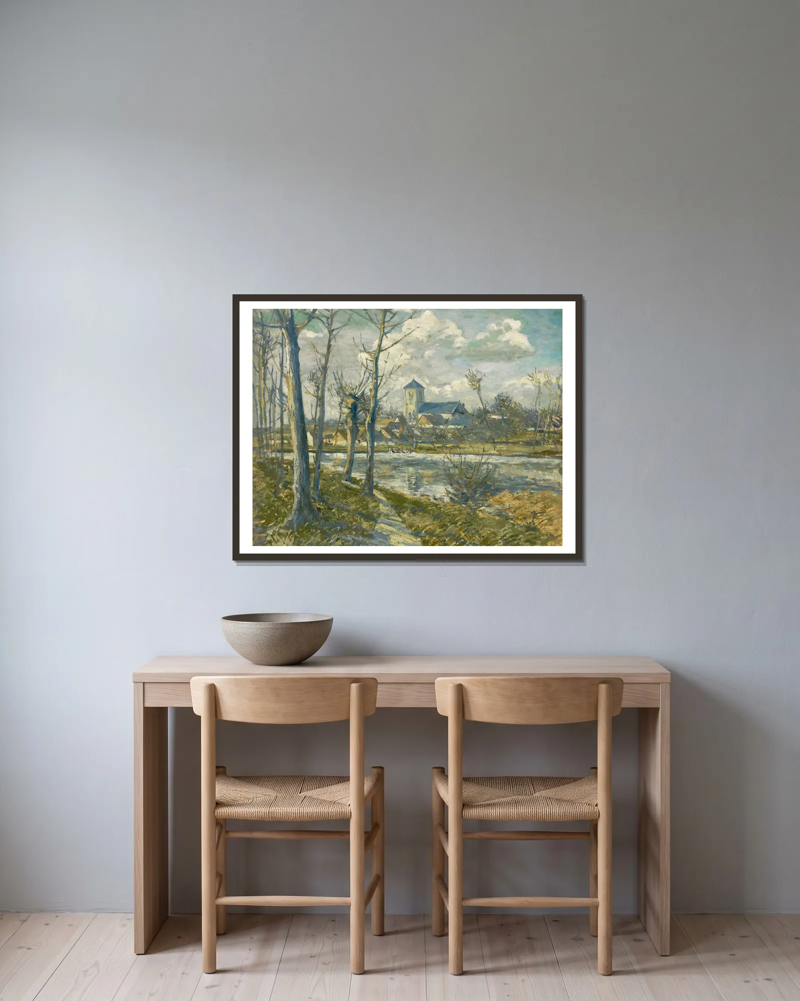 Paysage de Picardie av Albert Gleizes inramad på en vägg