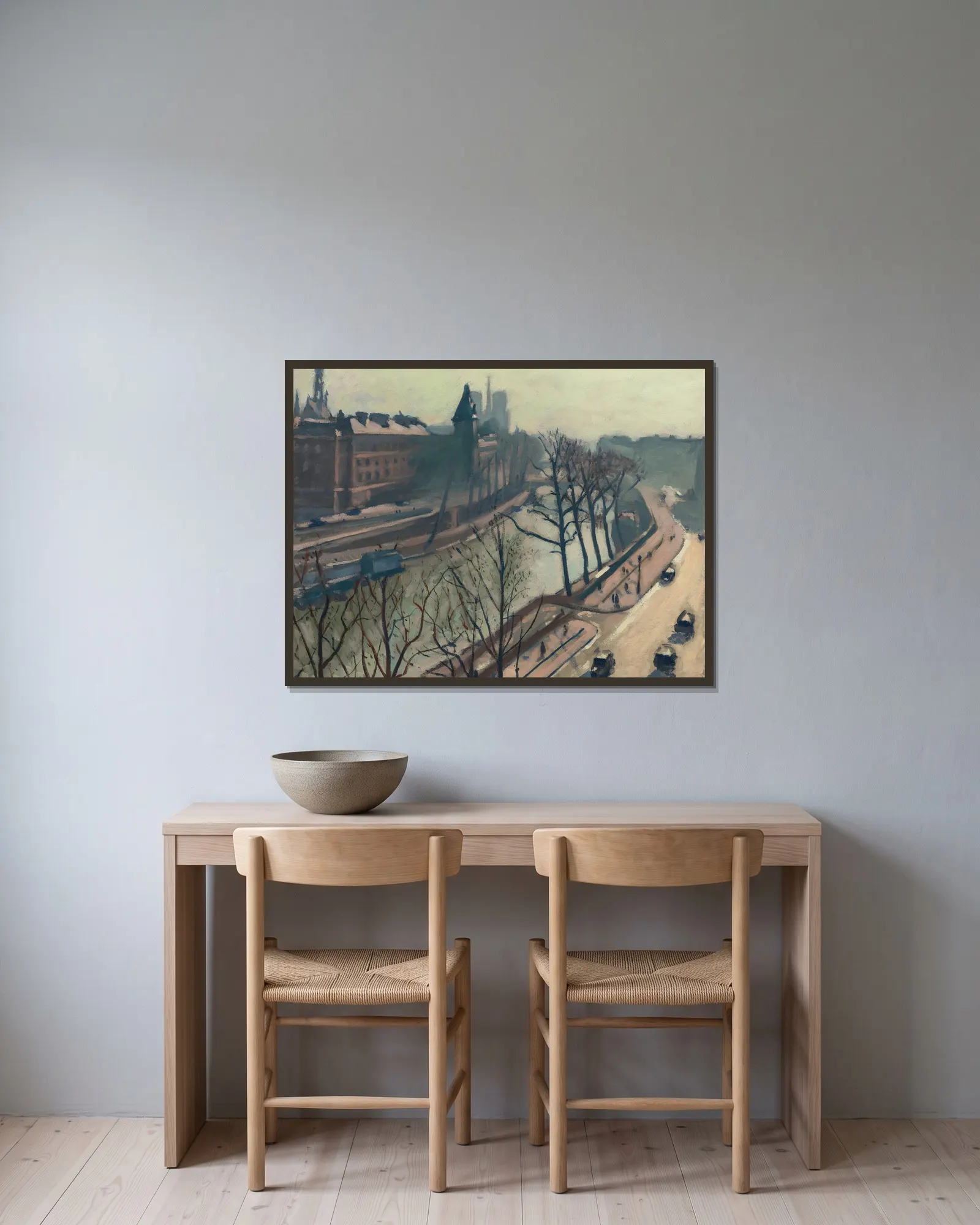Pont Saint-Michel av Albert Marquet inramad på en vägg