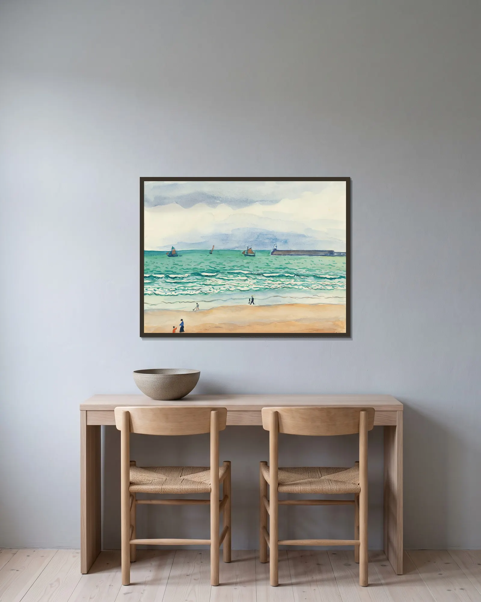 Sables D’olonne av Albert Marquet inramad på en vägg