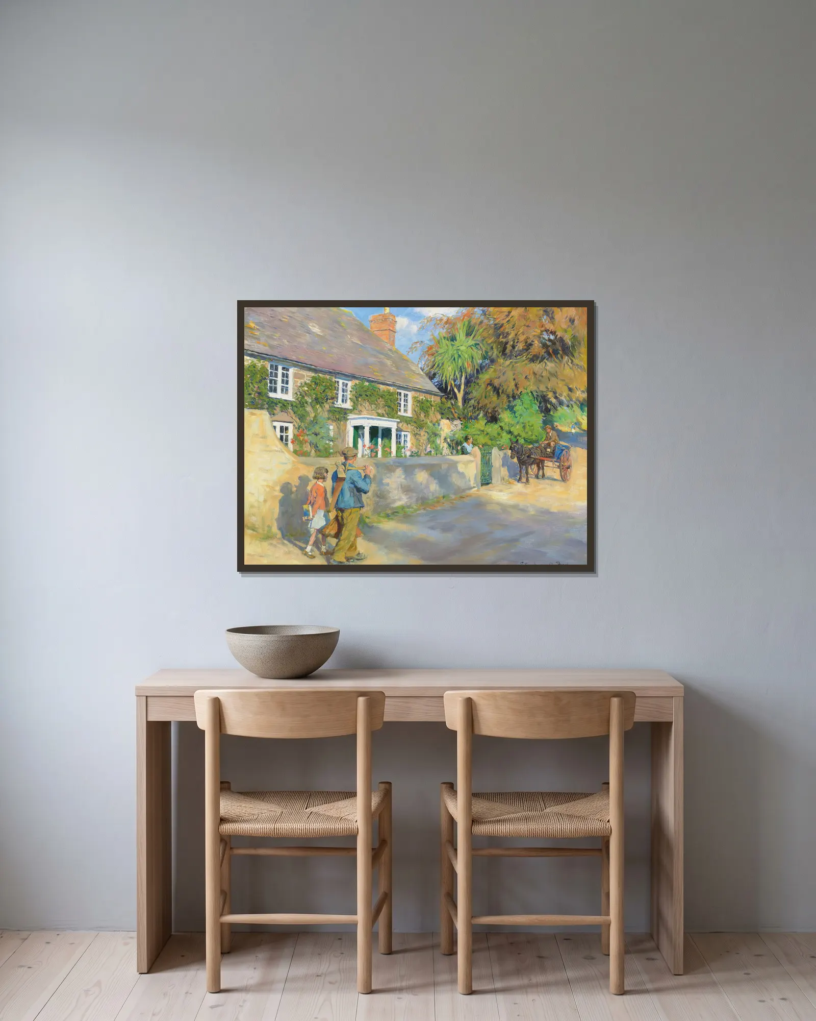 An old Cornish manor av Stanhope Alexander Forbes inramad på en vägg