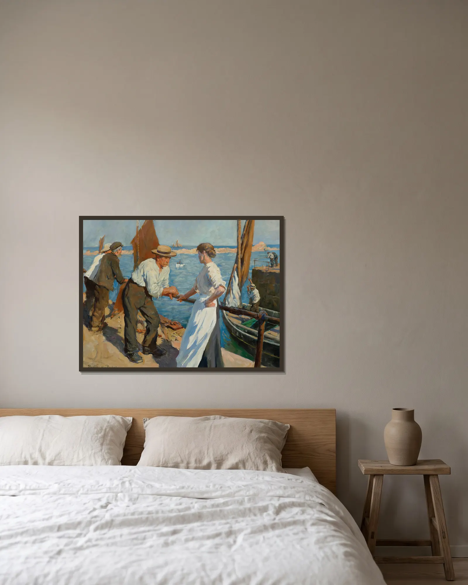 The Pier Head av Stanhope Alexander Forbes inramad på en vägg