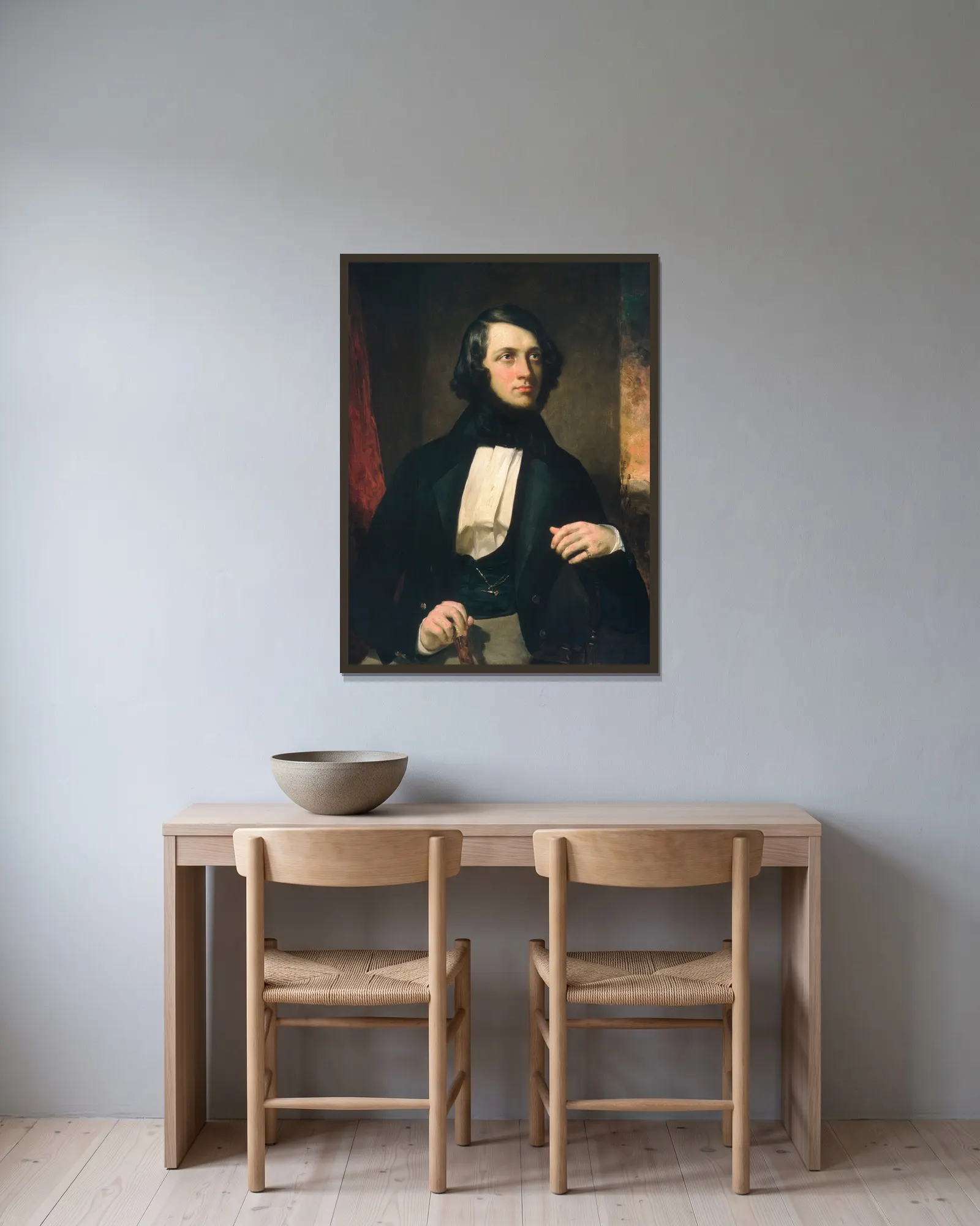 Alexander Van Rensselaer av George Peter Alexander Healy inramad på en vägg