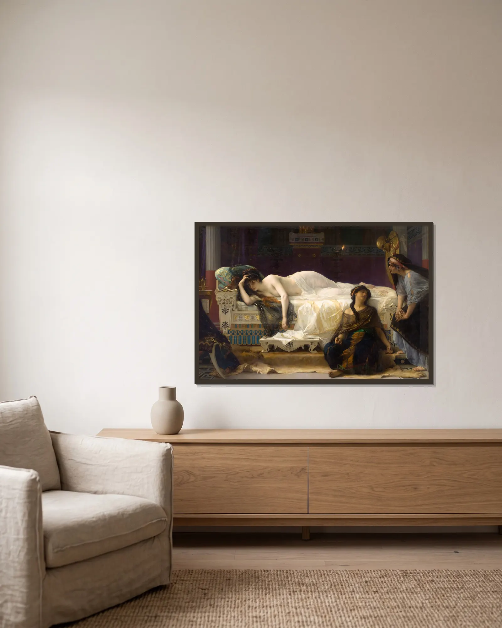Phèdre av Alexandre Cabanel inramad på en vägg