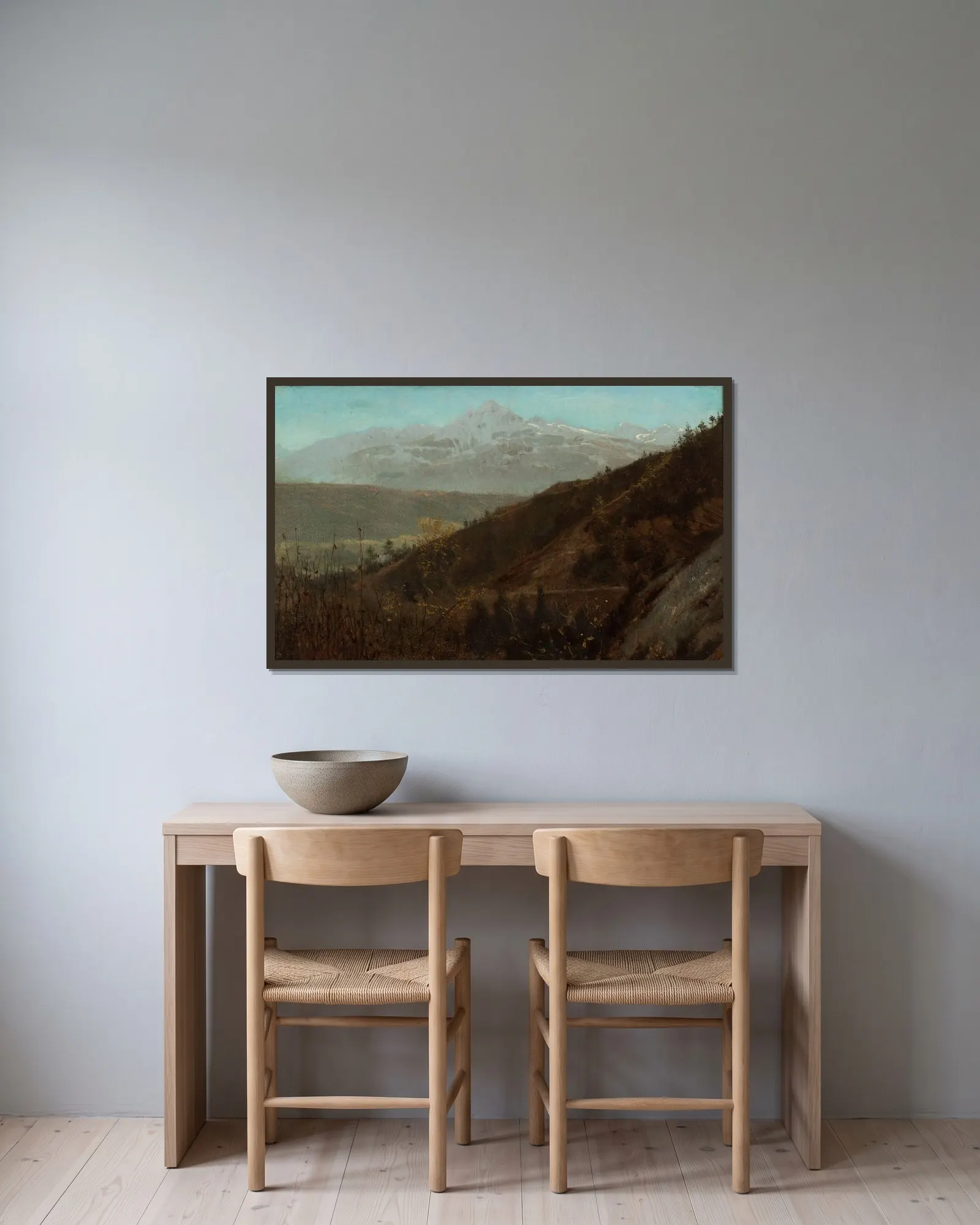 Mountain landscape av Lawrence Alma-Tadema inramad på en vägg