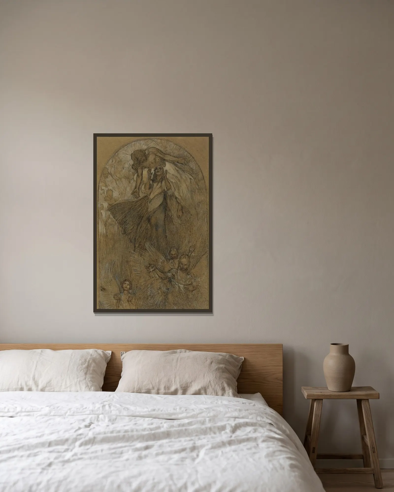 Ascension av Alphonse Mucha inramad på en vägg