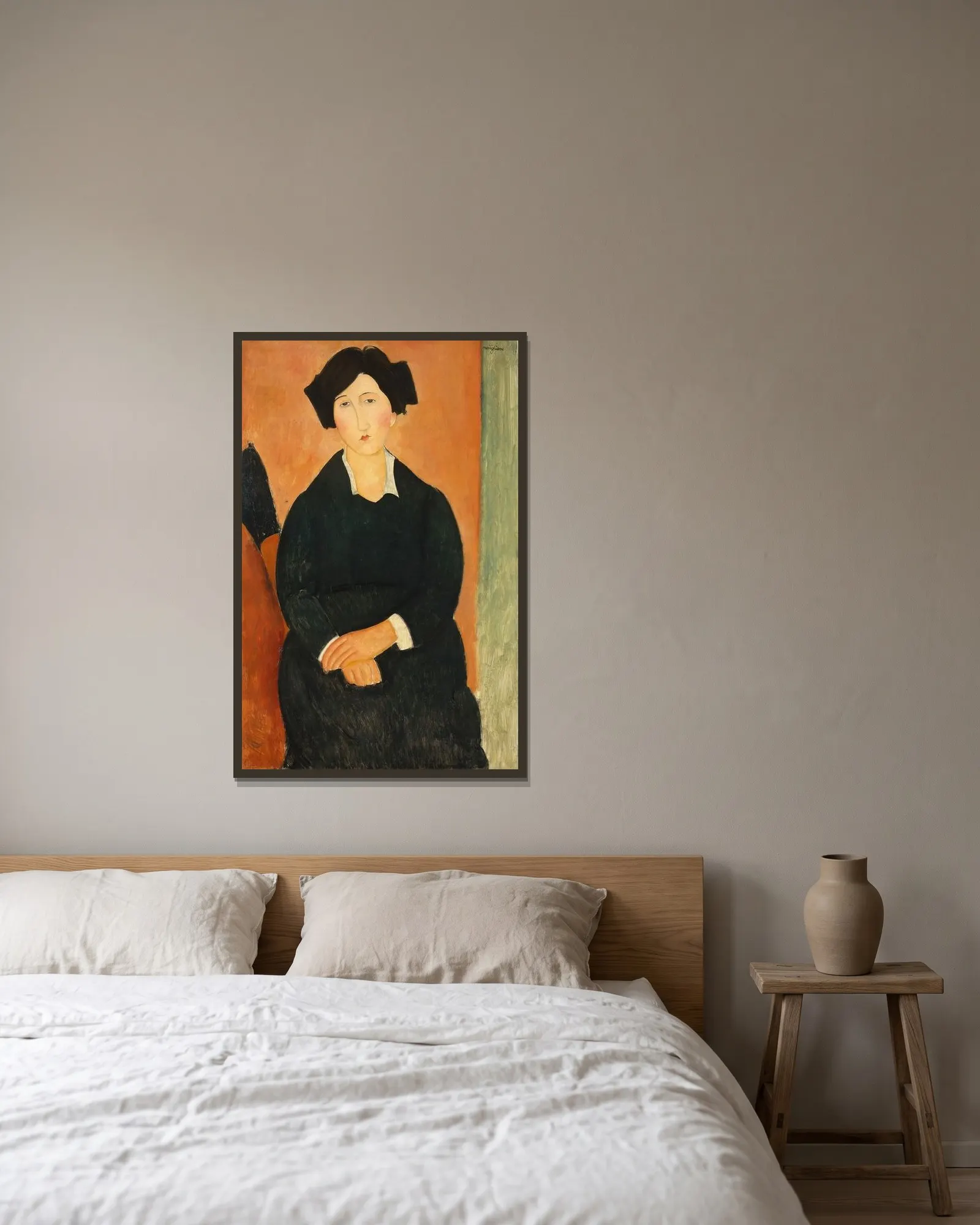 The Italian av Amedeo Modigliani inramad på en vägg