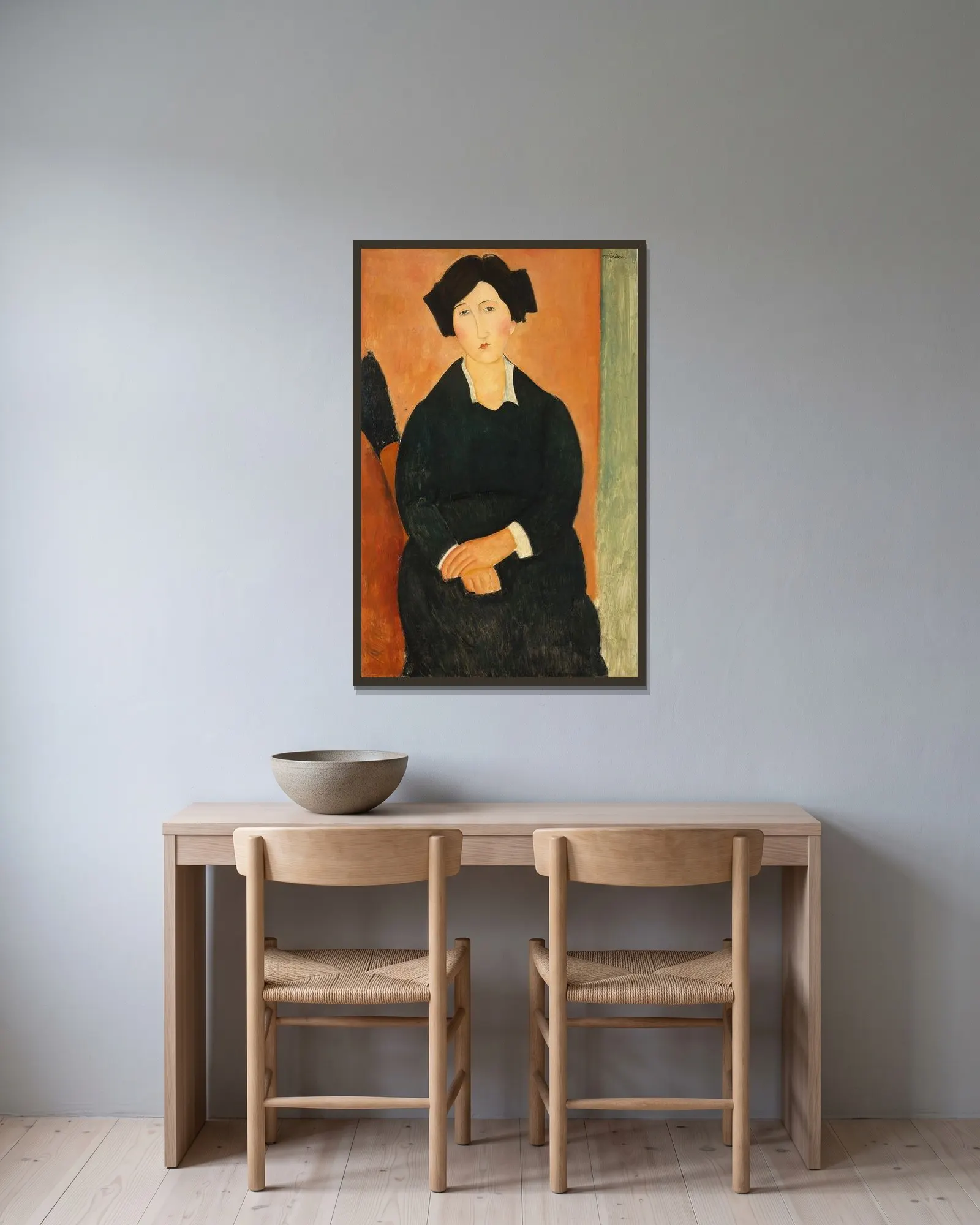 The Italian av Amedeo Modigliani inramad på en vägg