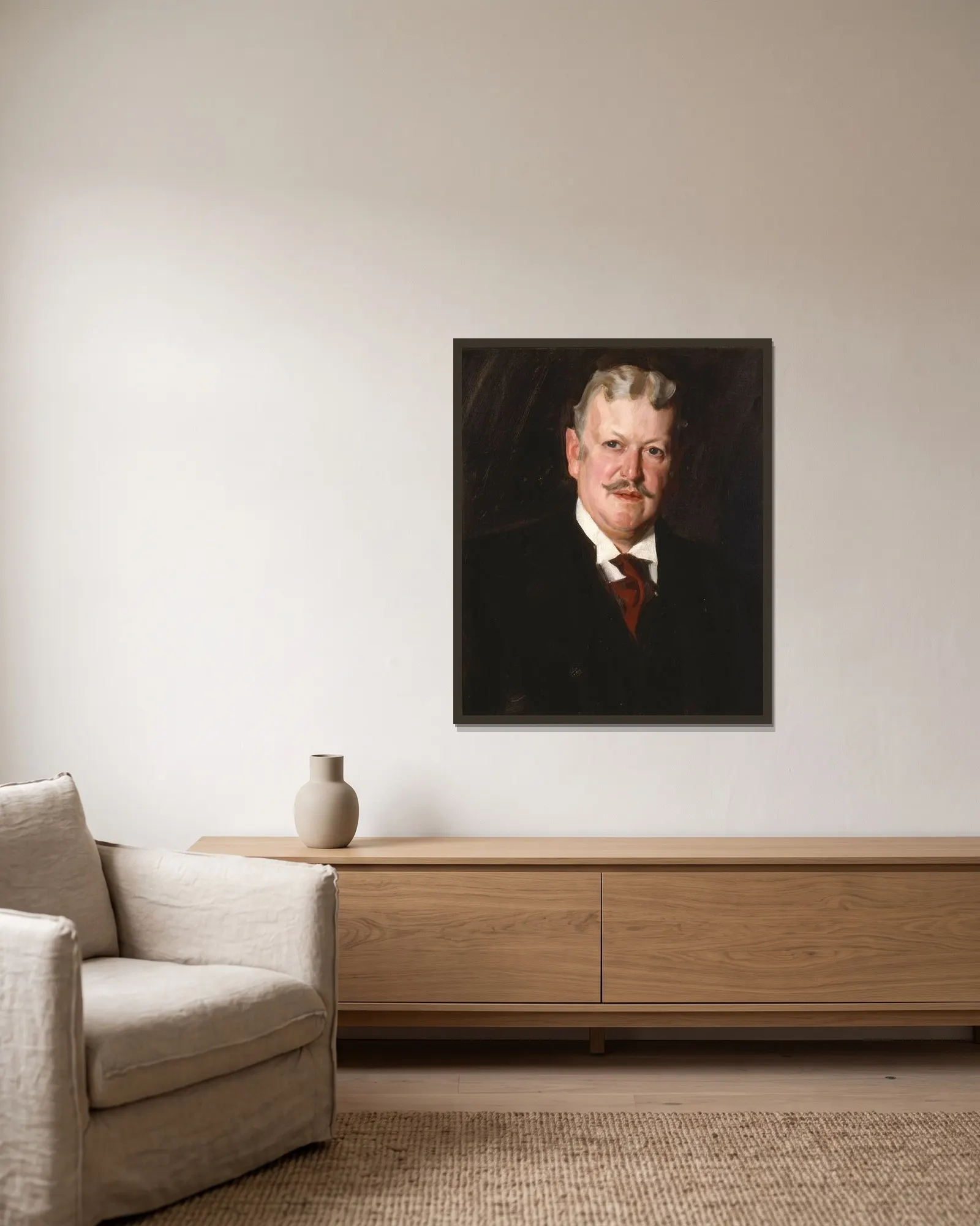 Daniel Catlin av Anders Zorn inramad på en vägg