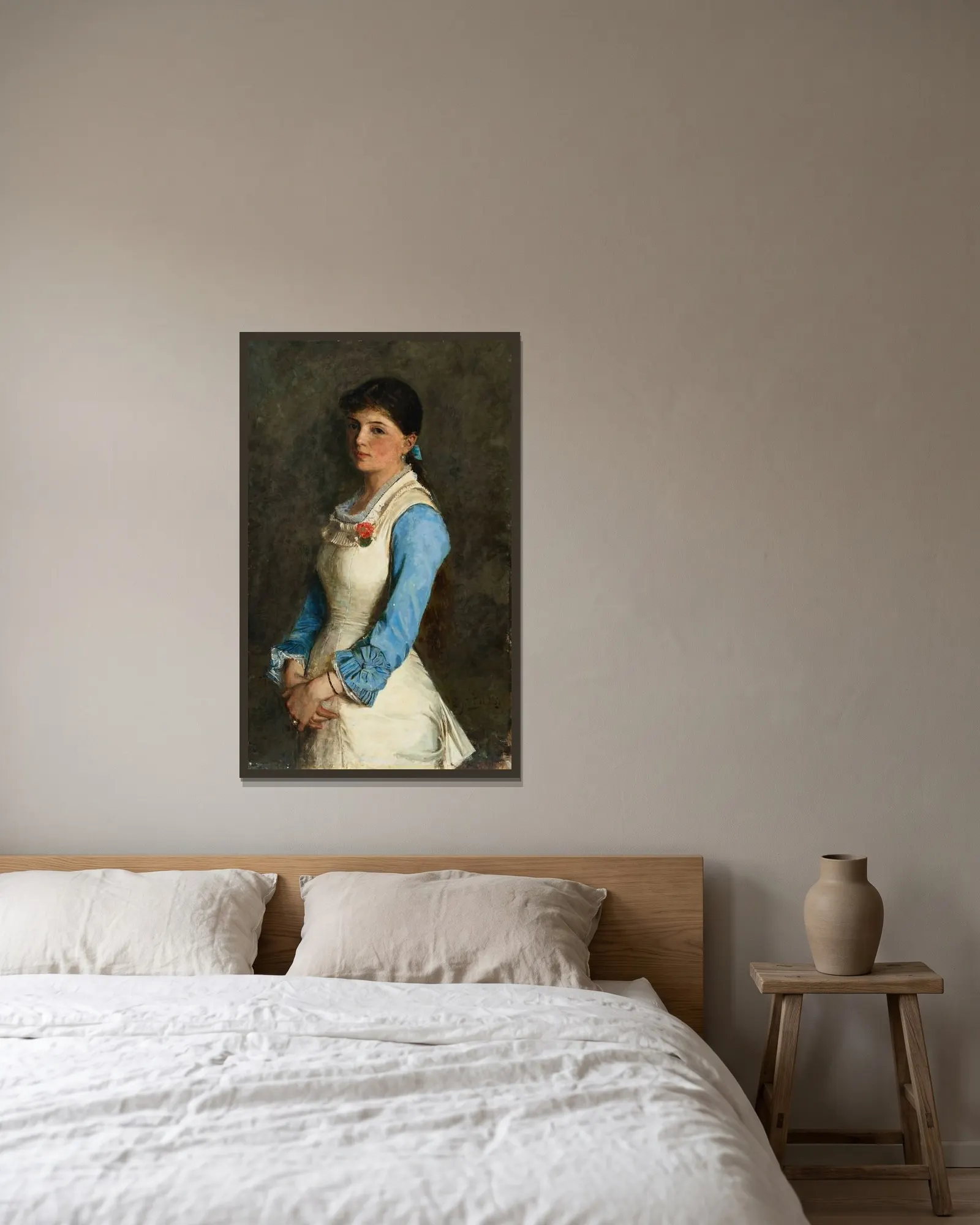 Miss Bertha Dölling av Anders Zorn inramad på en vägg