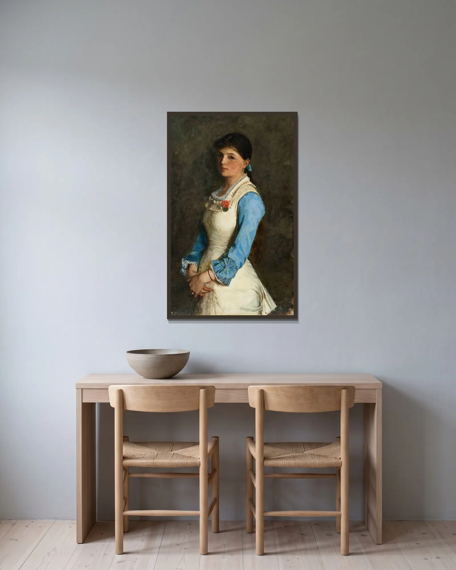 Miss Bertha Dölling av Anders Zorn inramad på en vägg