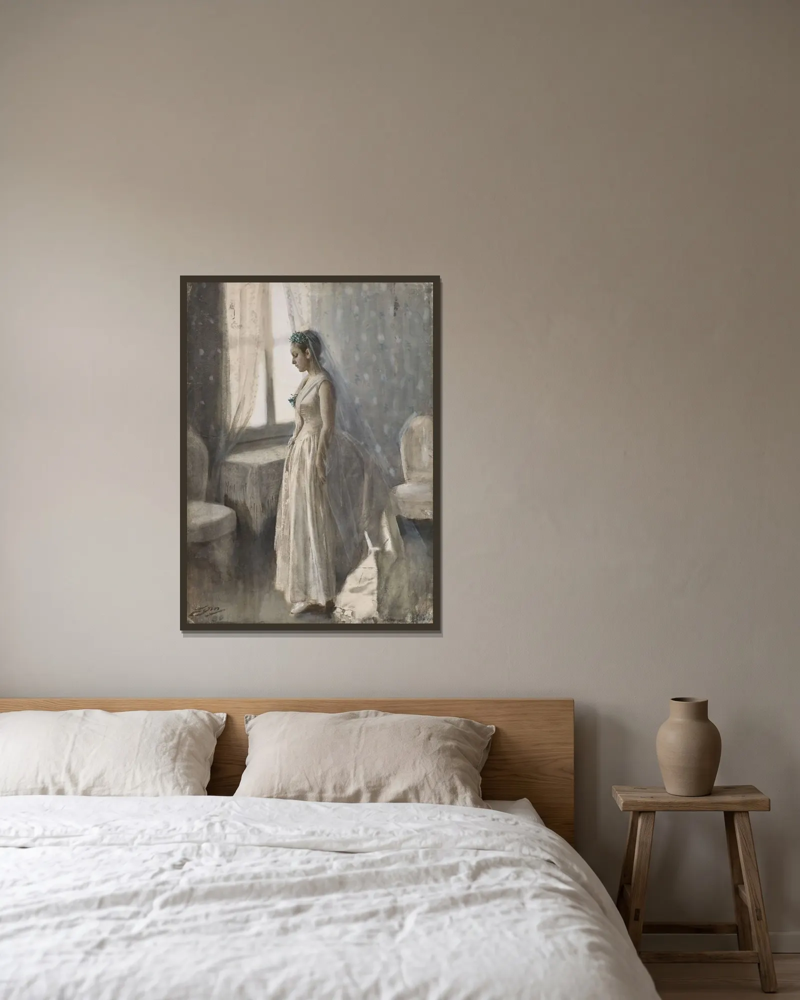 Bruden av Anders Zorn inramad på en vägg