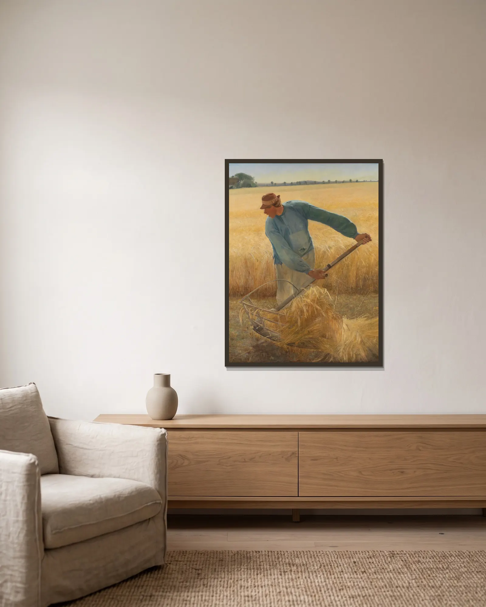 Harvest av Laurits Andersen Ring inramad på en vägg