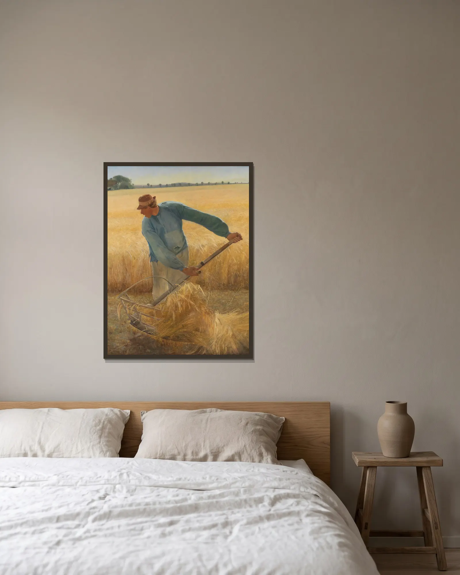 Harvest av Laurits Andersen Ring inramad på en vägg
