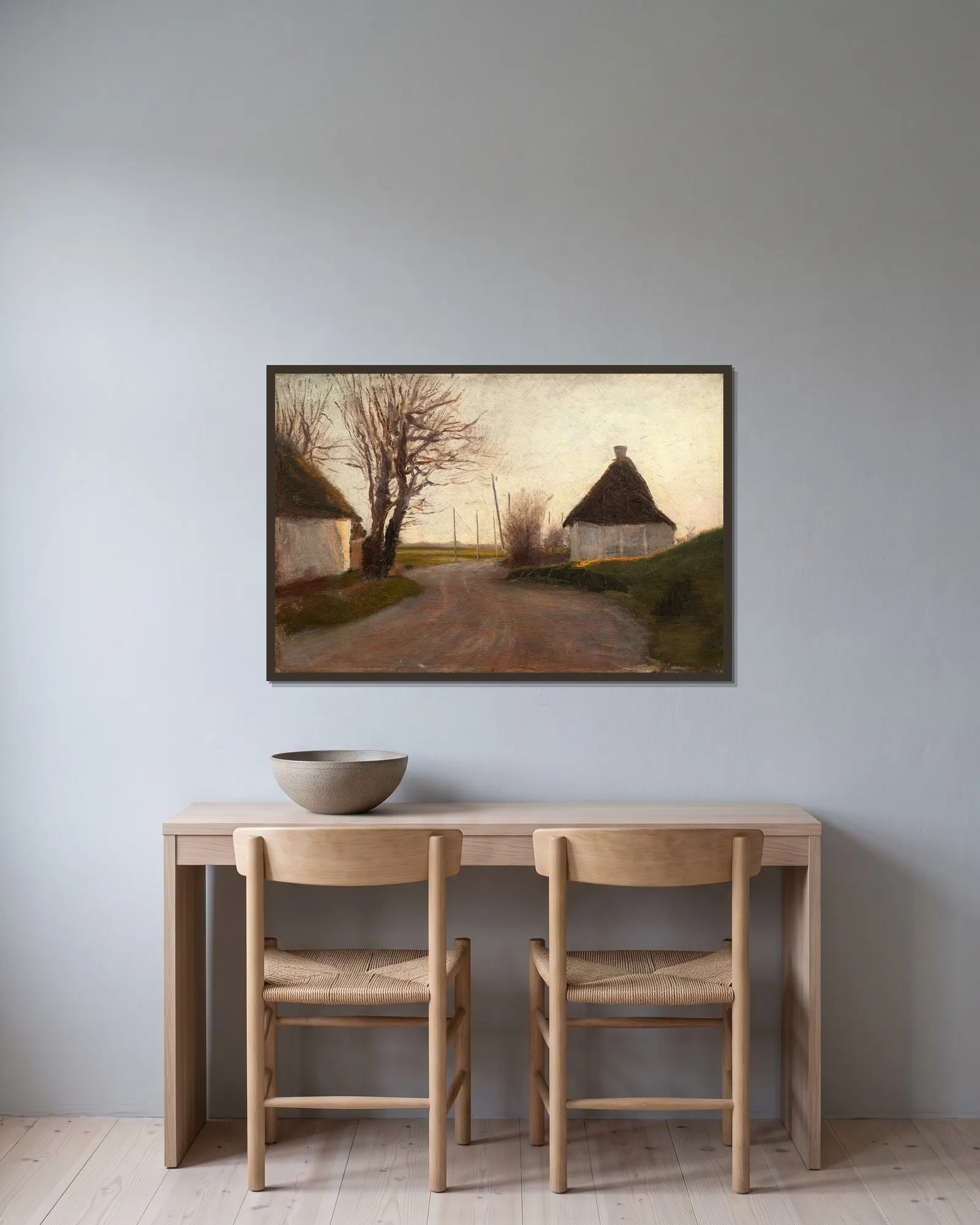 Landscape av Laurits Andersen Ring inramad på en vägg