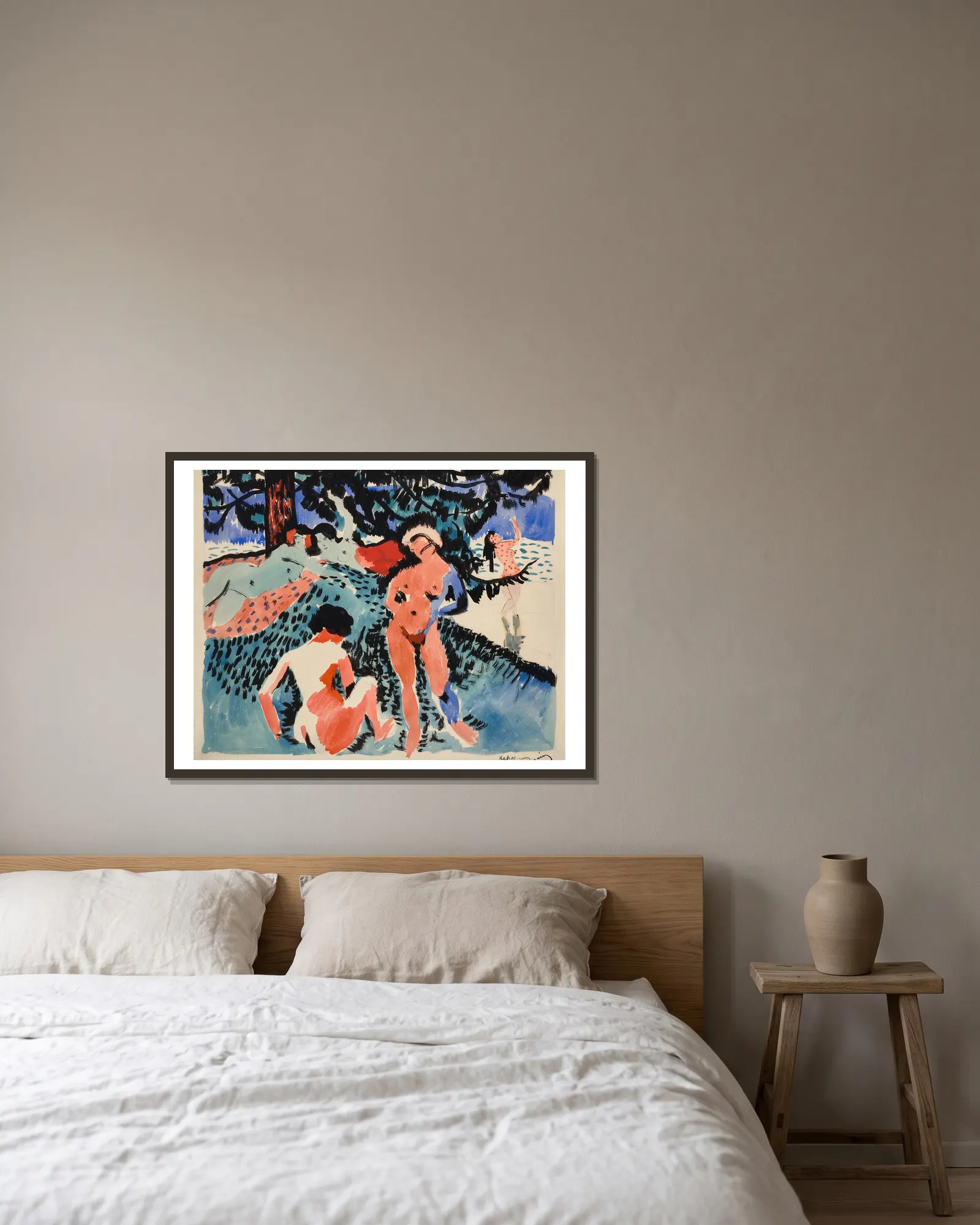 Le Repos av André Derain inramad på en vägg