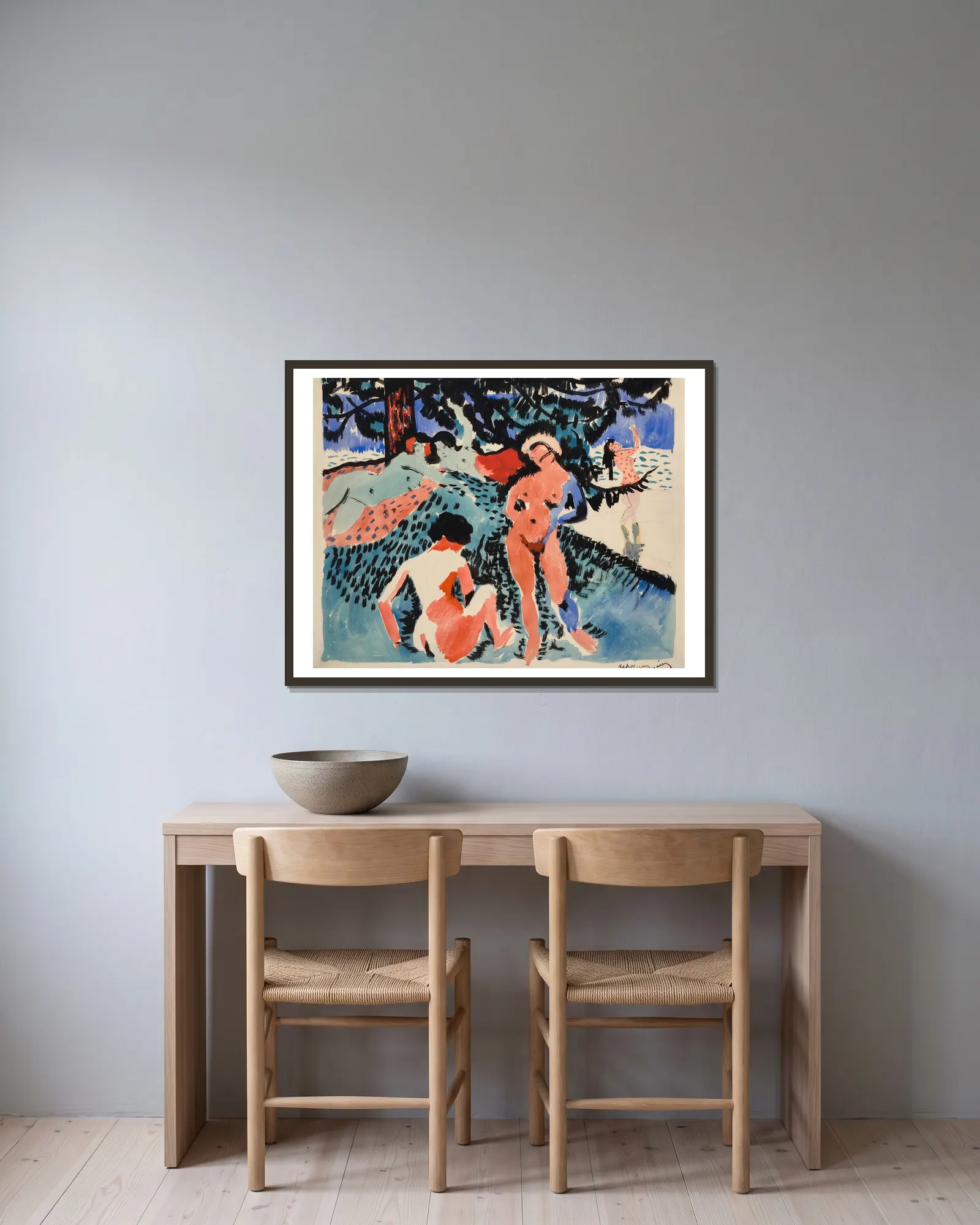 Le Repos av André Derain inramad på en vägg