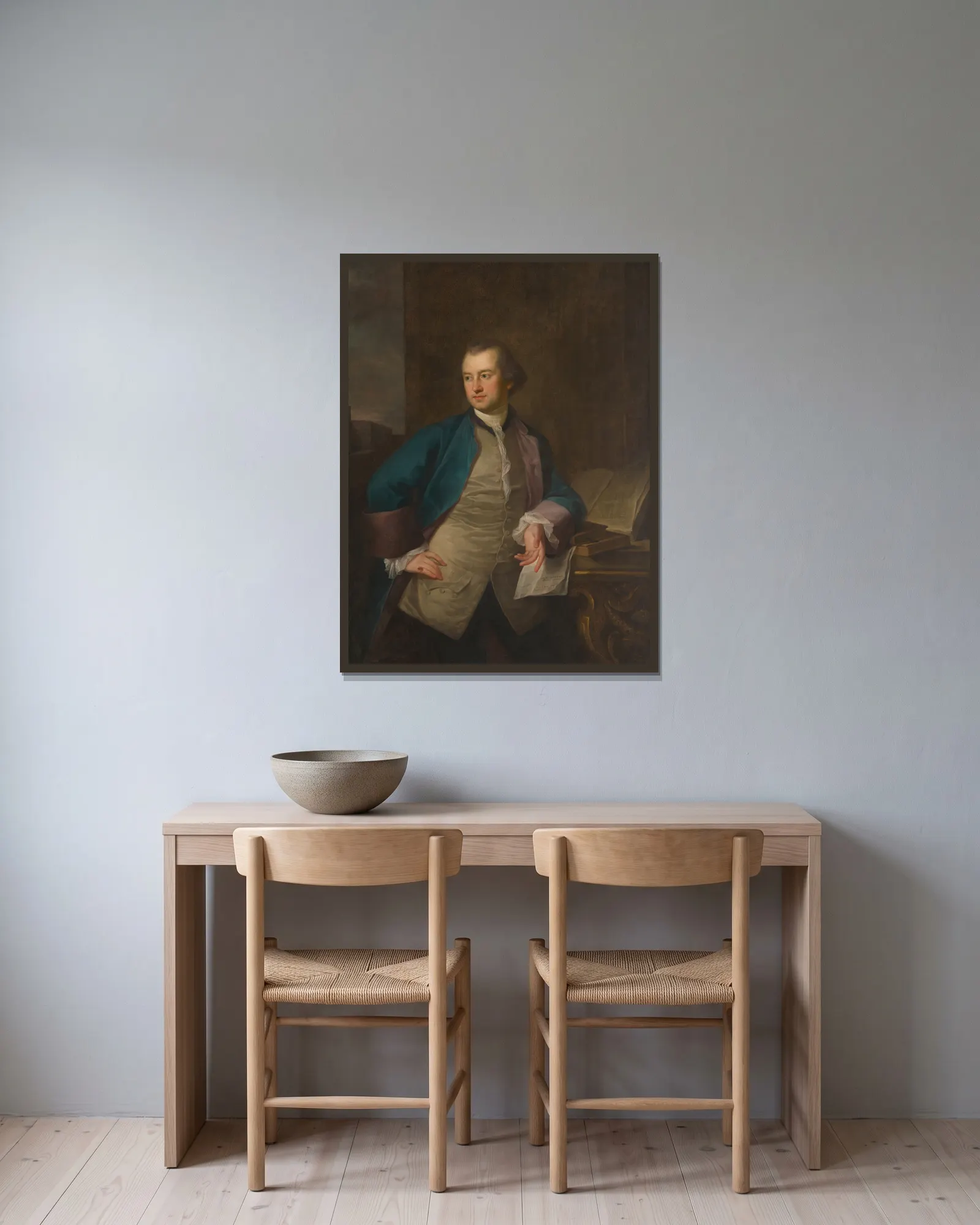 John Morgan av Angelica Kauffmann inramad på en vägg