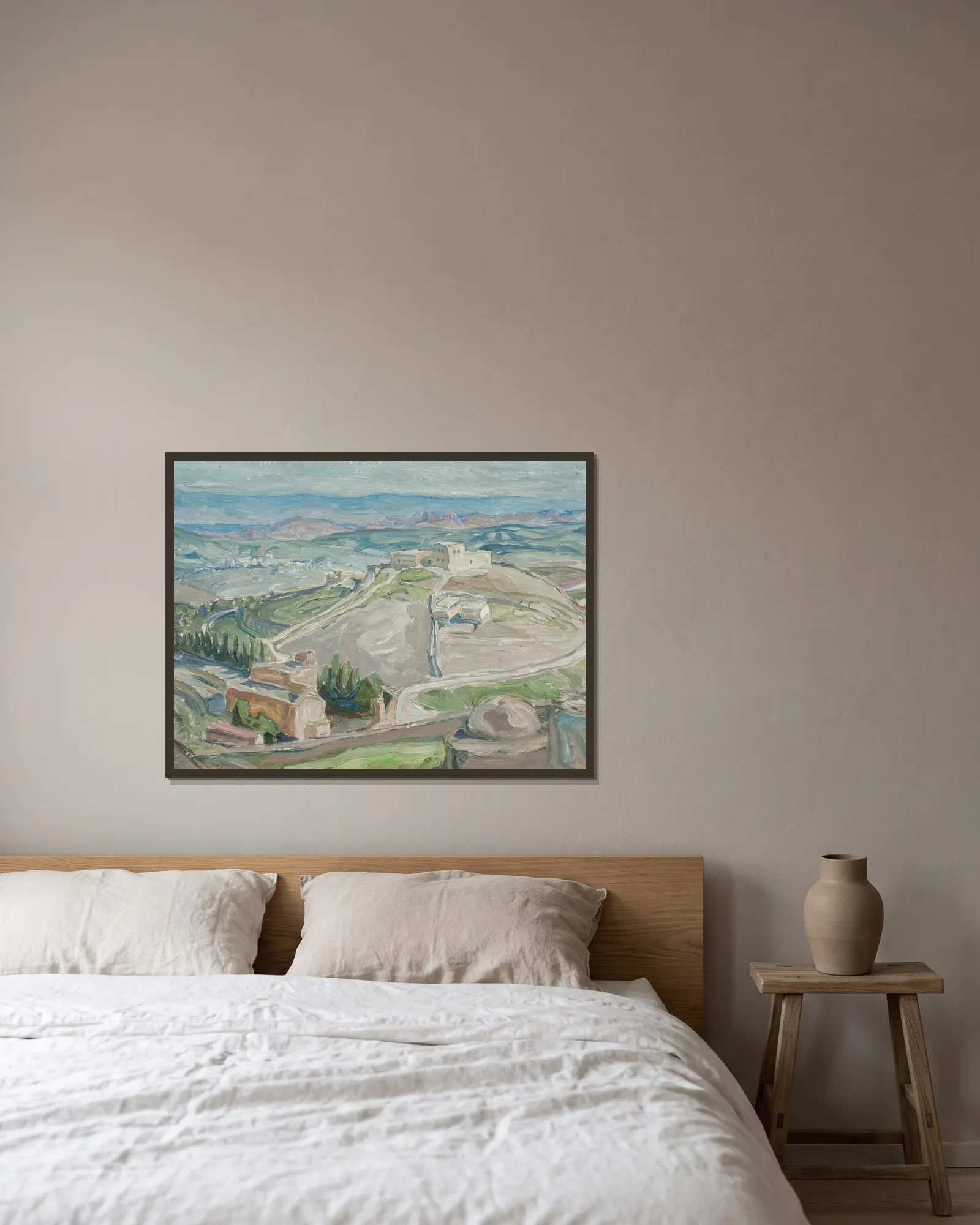 Study from Gethsemane av Anna Boberg inramad på en vägg