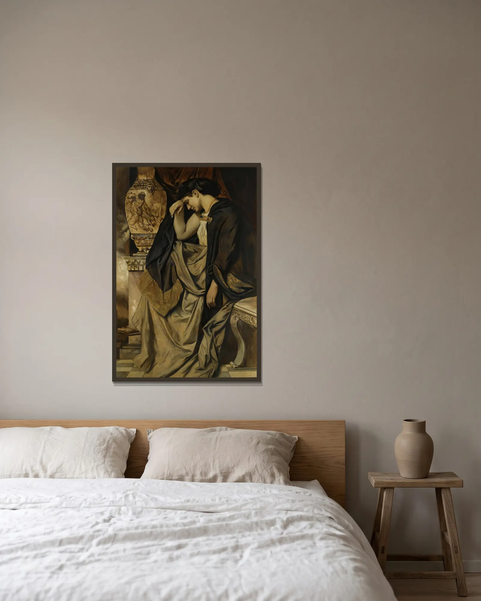 Medea av Anselm Feuerbach inramad på en vägg