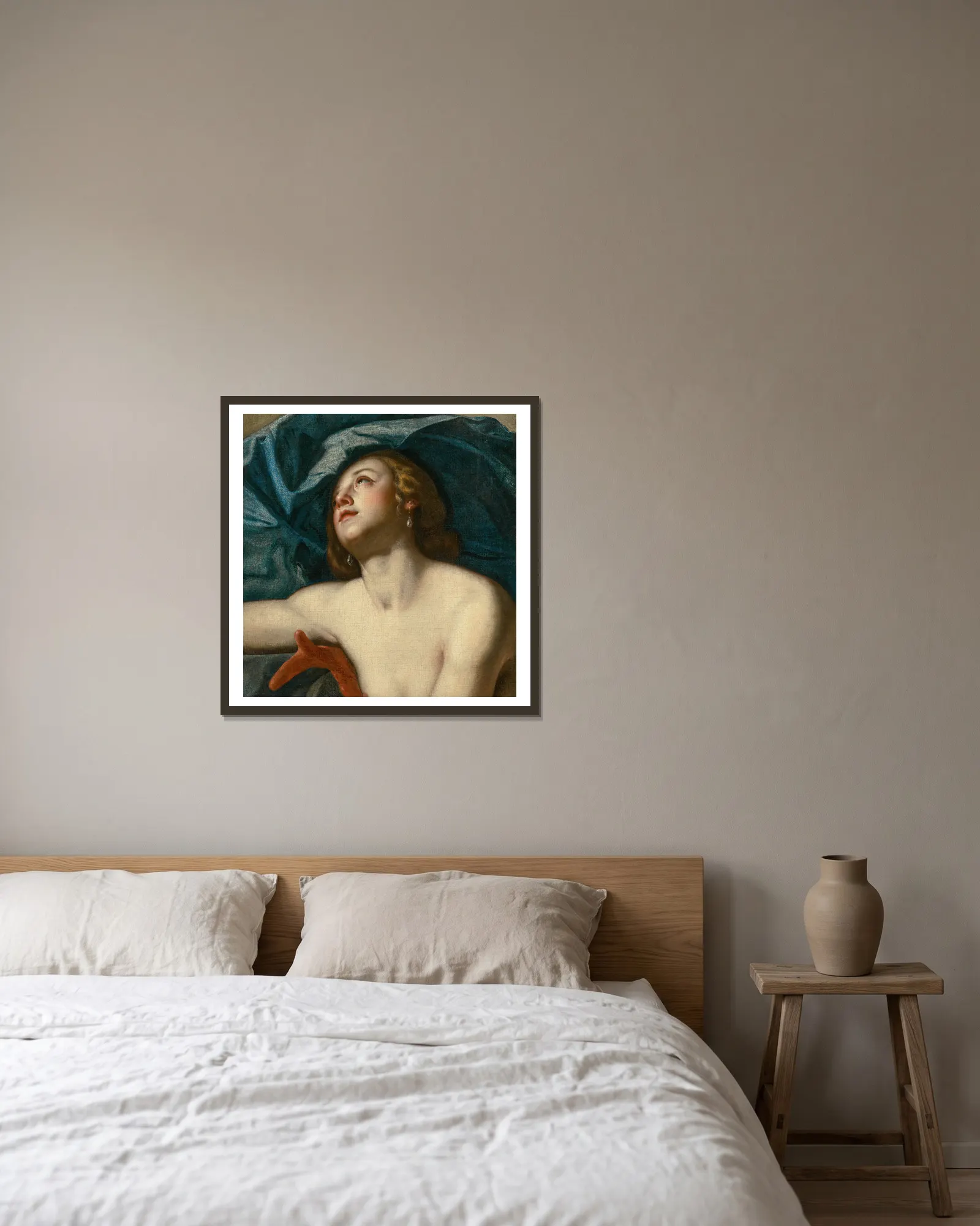 Galatea av Artemisia Gentileschi inramad på en vägg