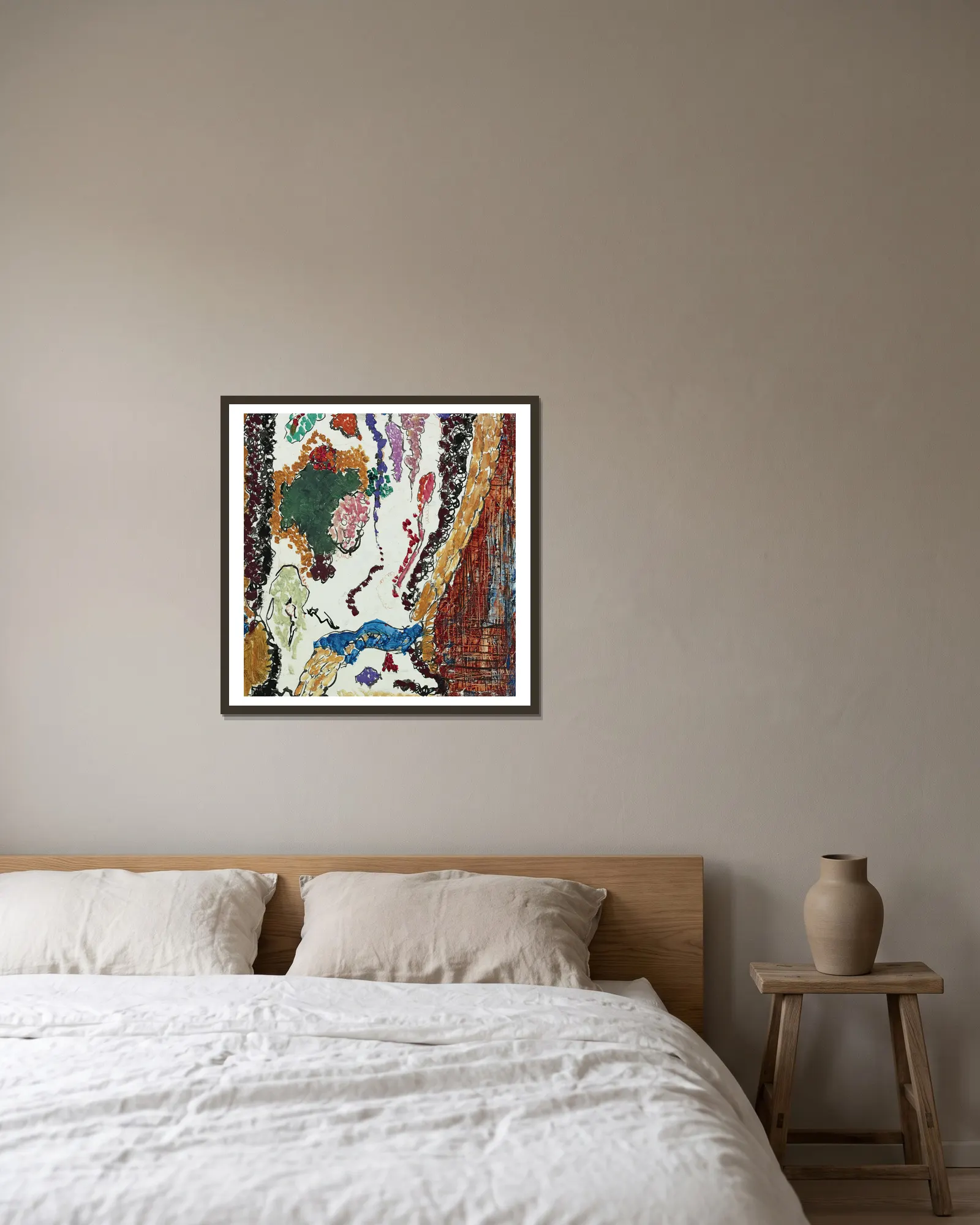 Chair av Arthur Dove inramad på en vägg
