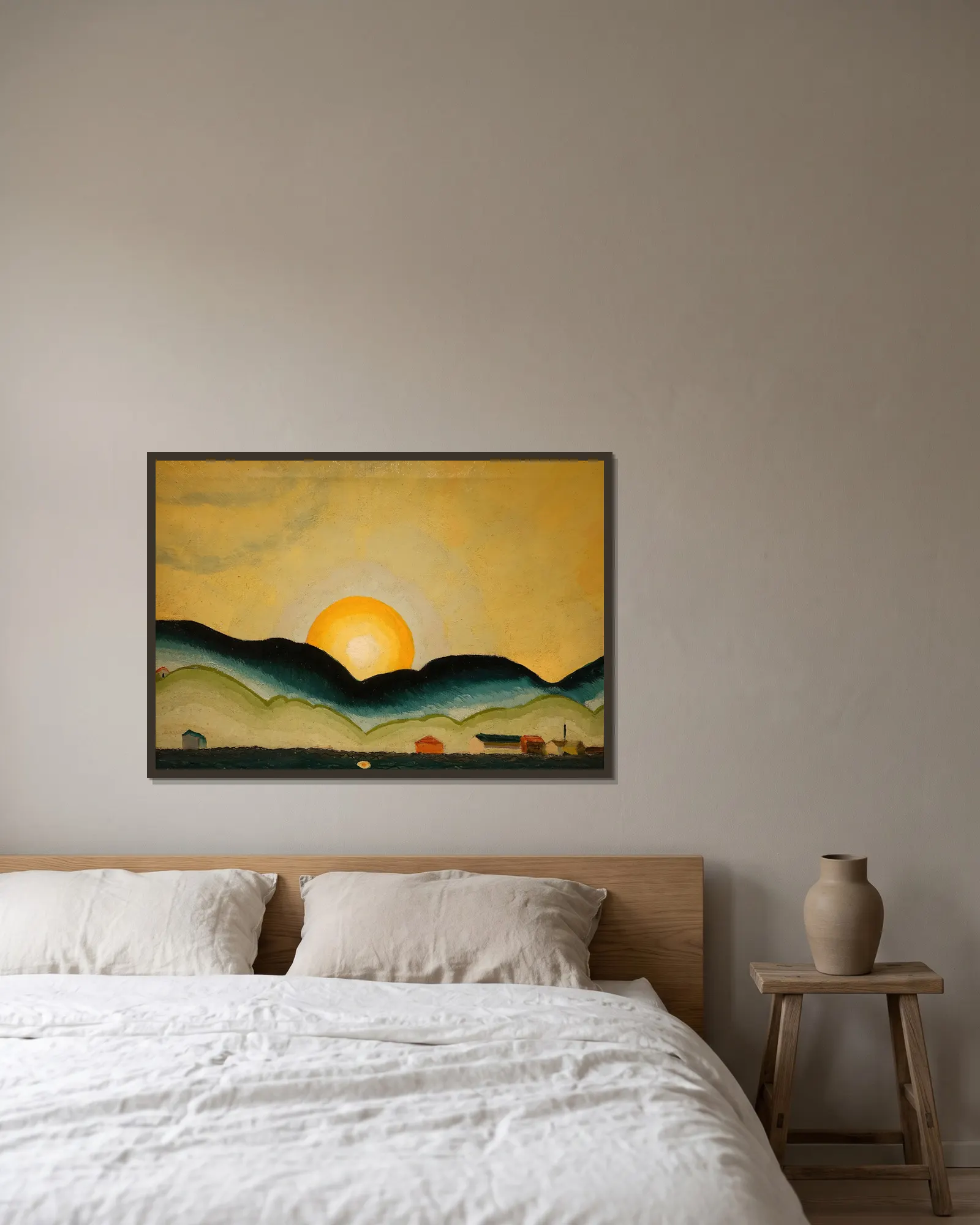 Northport Harbor av Arthur Dove inramad på en vägg
