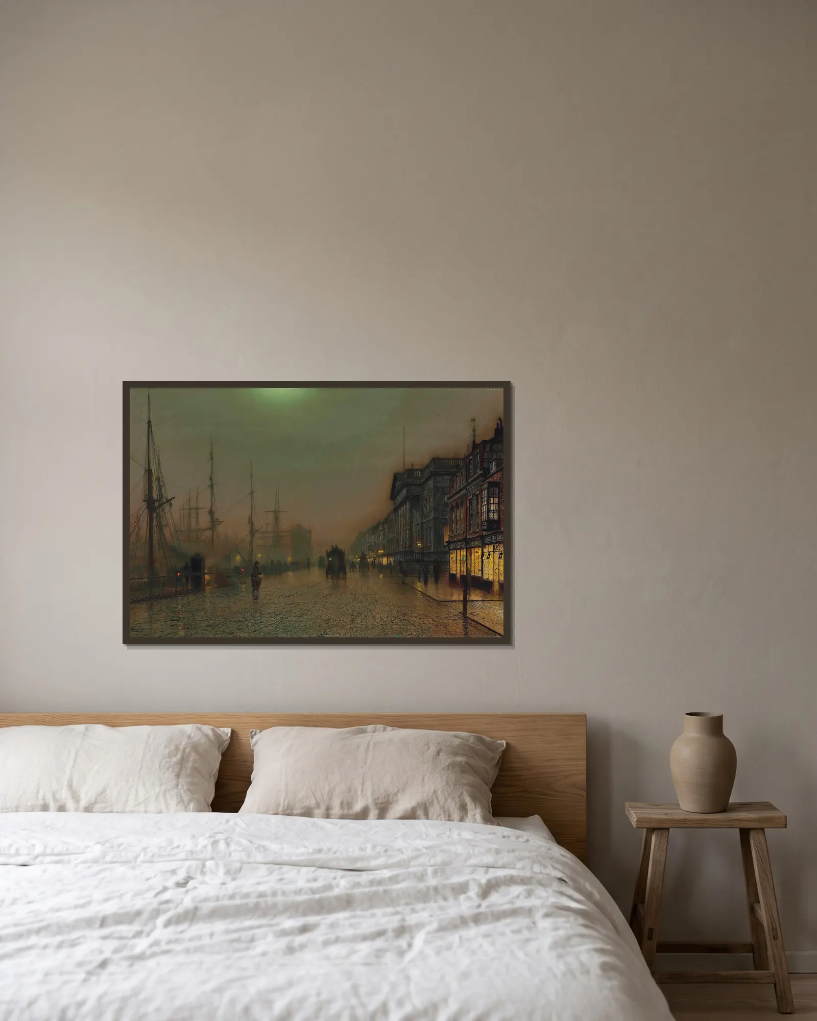 Reekie, Glasgow – nr 2 av John Atkinson Grimshaw inramad på en vägg