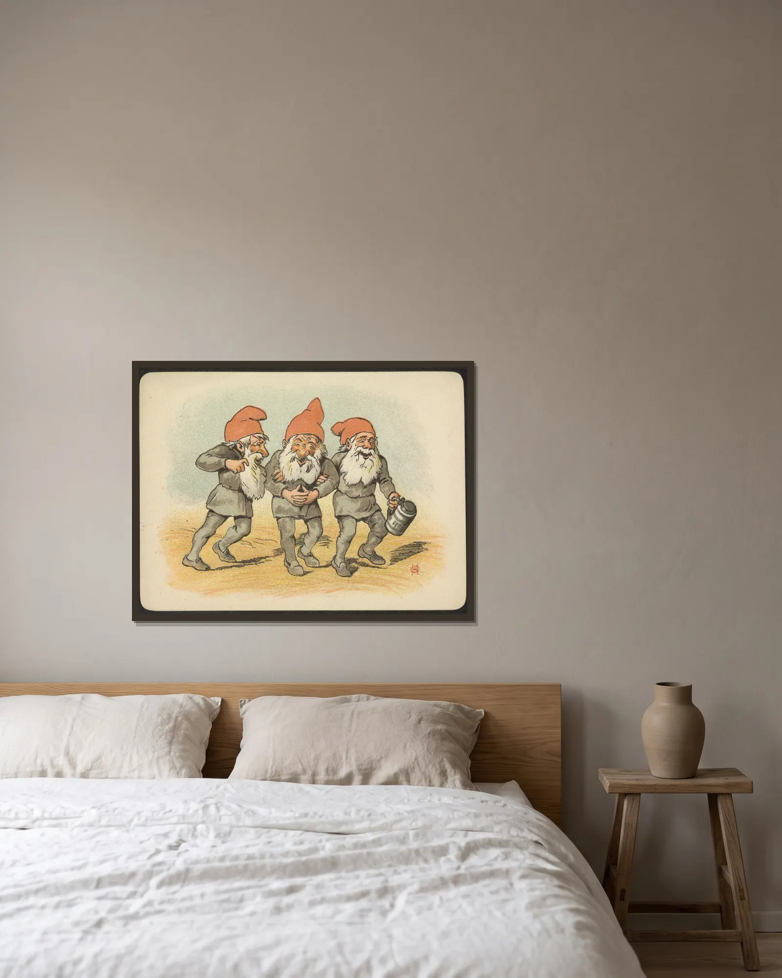 Elves av Oluf August Hermansen inramad på en vägg