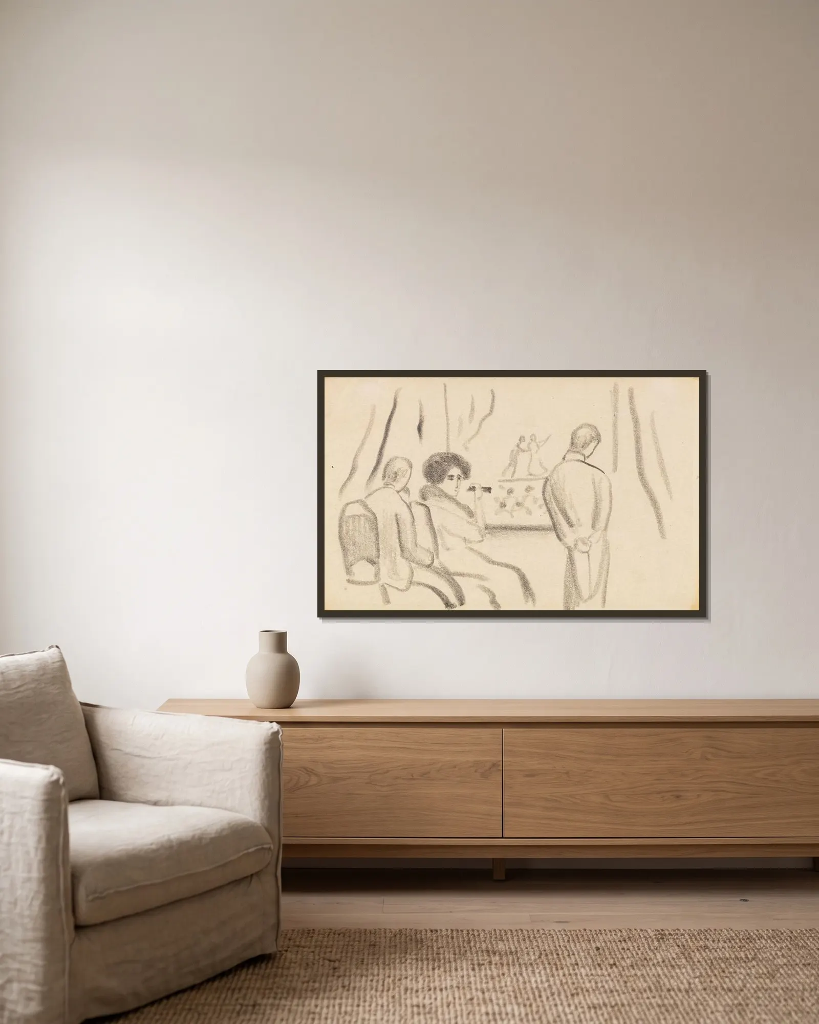 In der Loge av August Macke inramad på en vägg