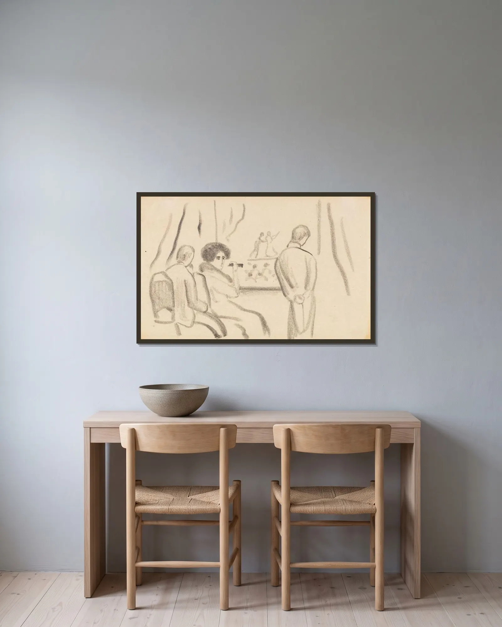In der Loge av August Macke inramad på en vägg