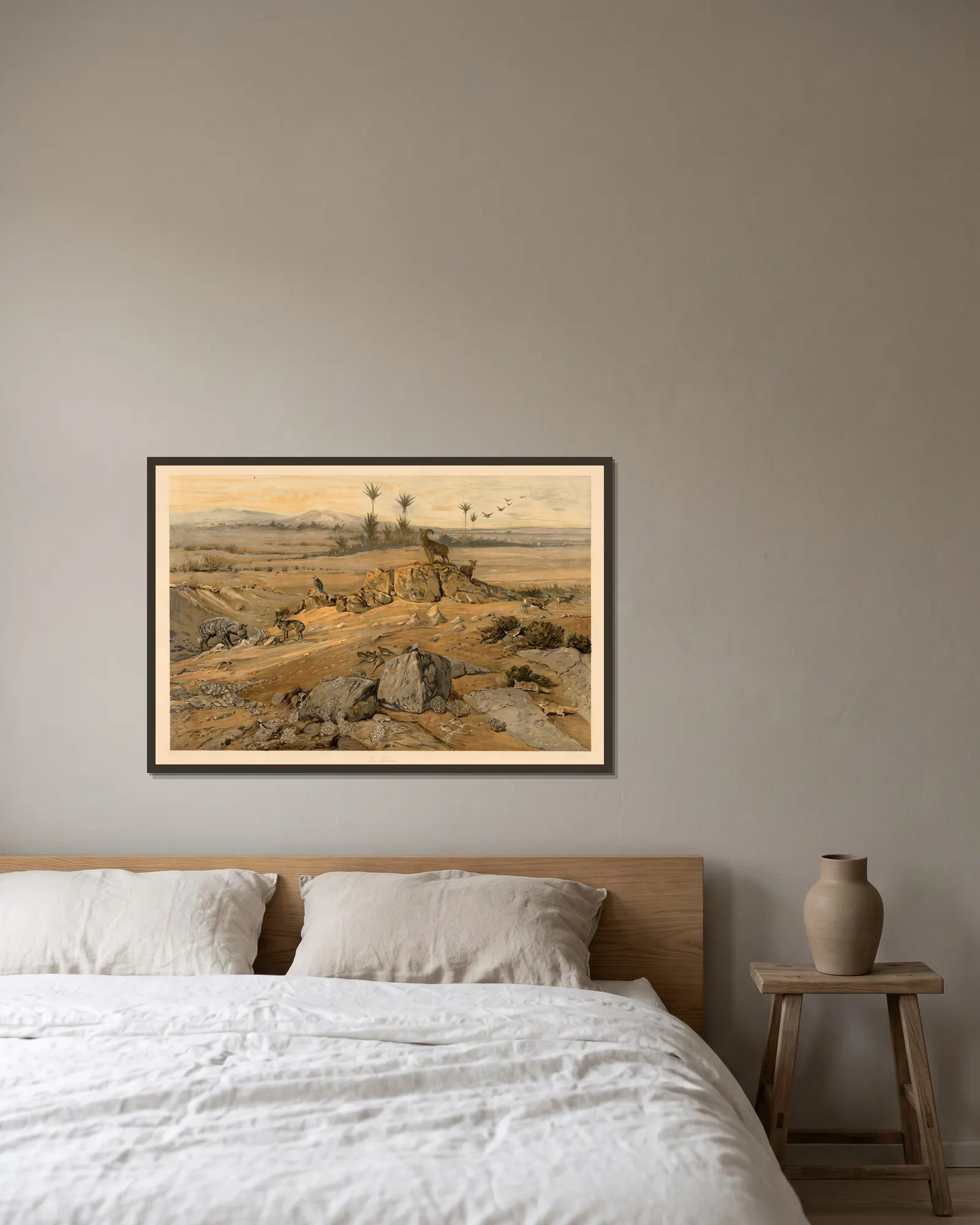 From the Sahara av August Specht inramad på en vägg