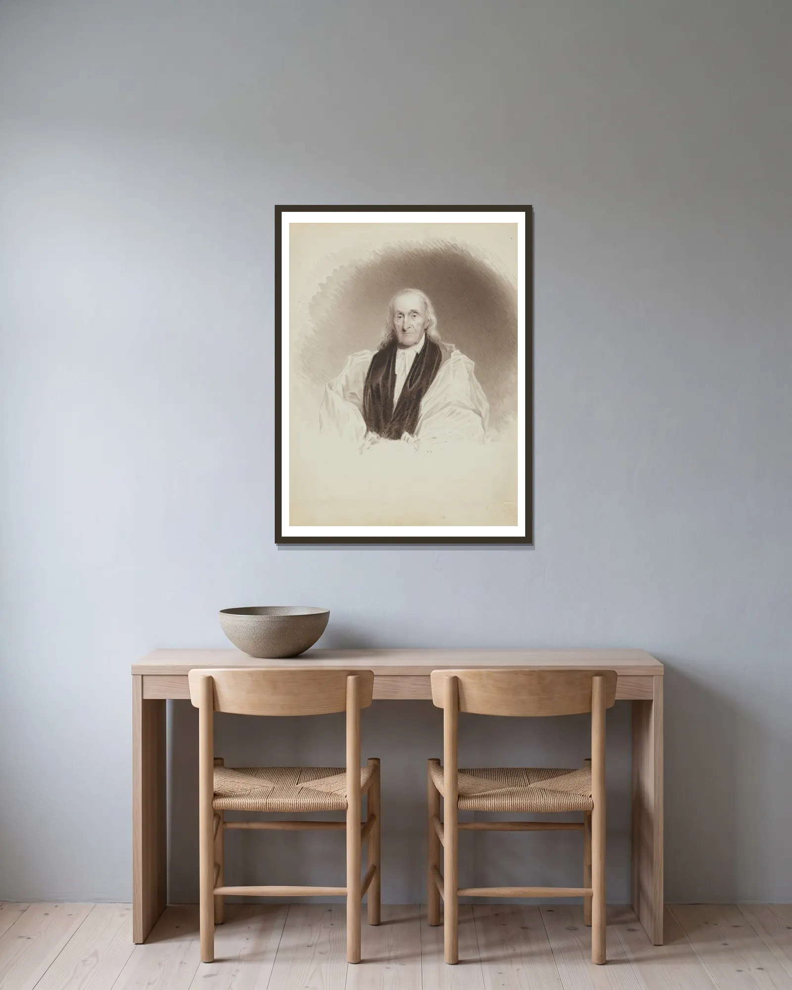 William White av James Barton Longacre inramad på en vägg