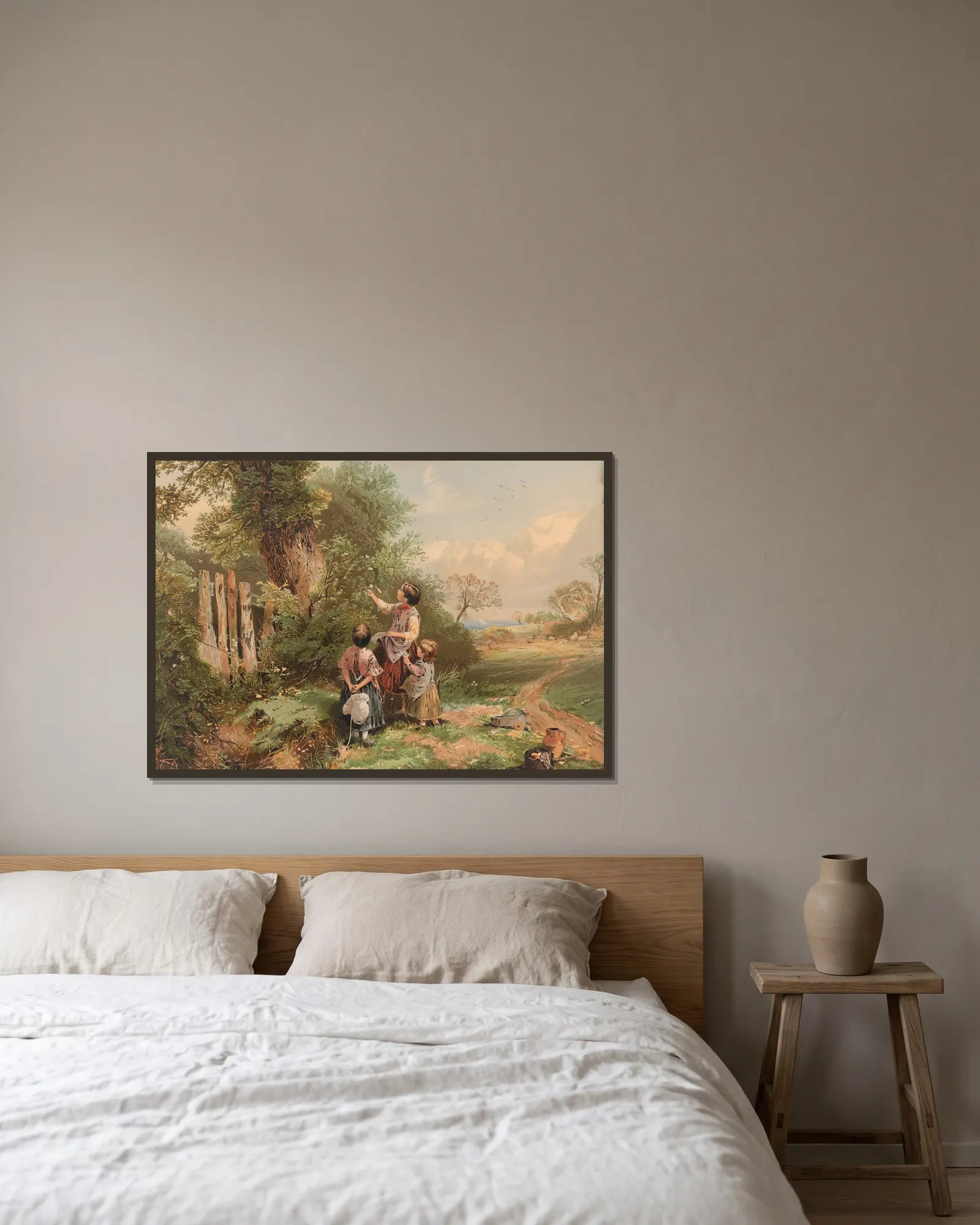 Summer av Myles Birket Foster inramad på en vägg