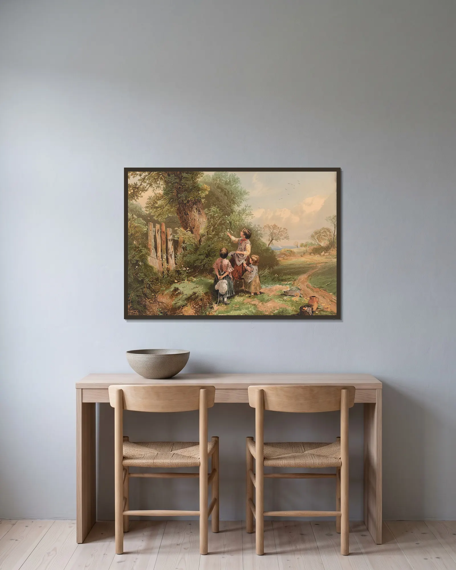 Summer av Myles Birket Foster inramad på en vägg