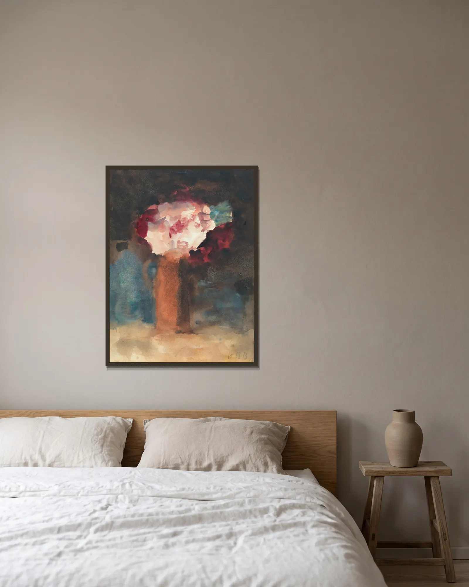 Roses av Hercules Brabazon Brabazon inramad på en vägg