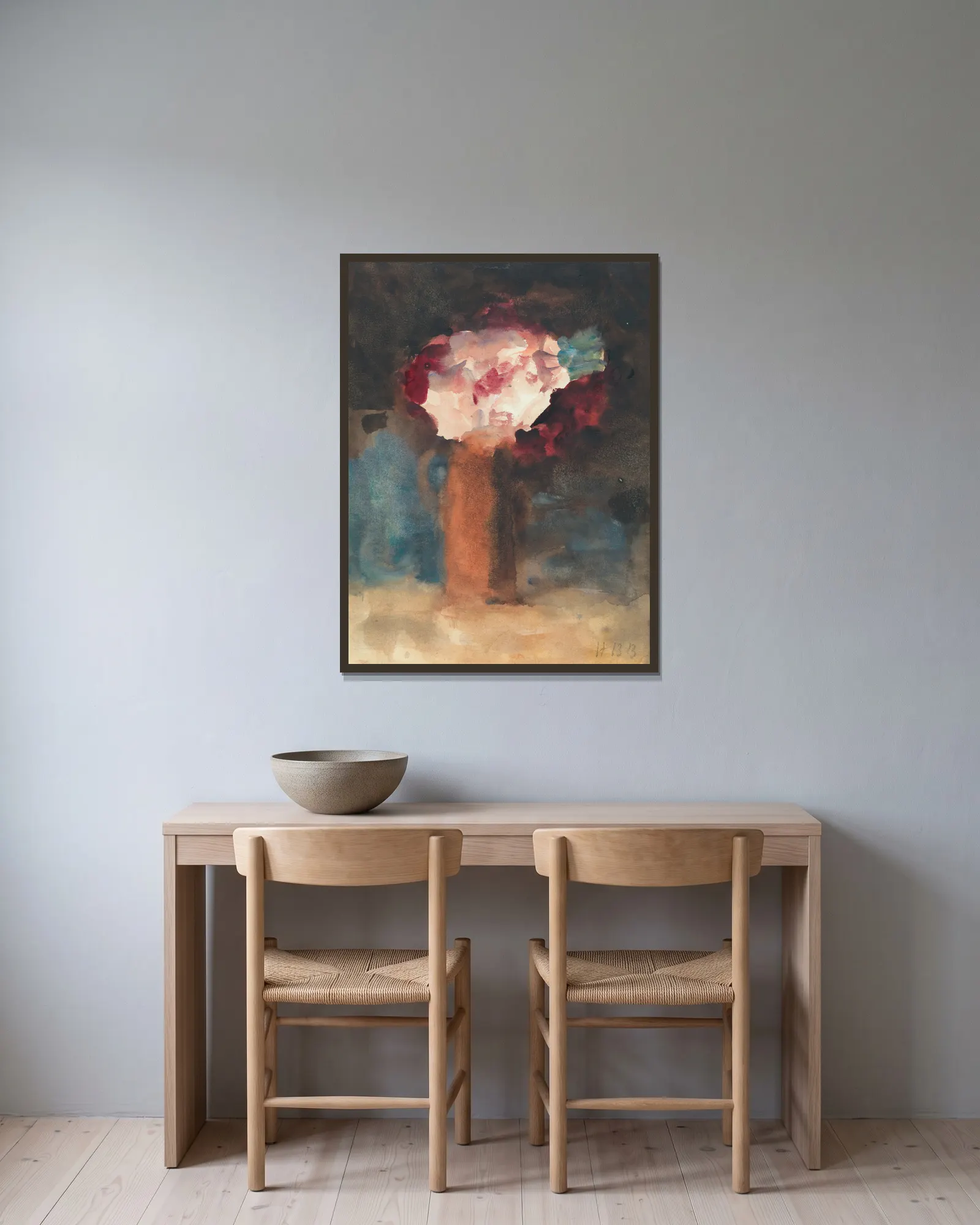 Roses av Hercules Brabazon Brabazon inramad på en vägg