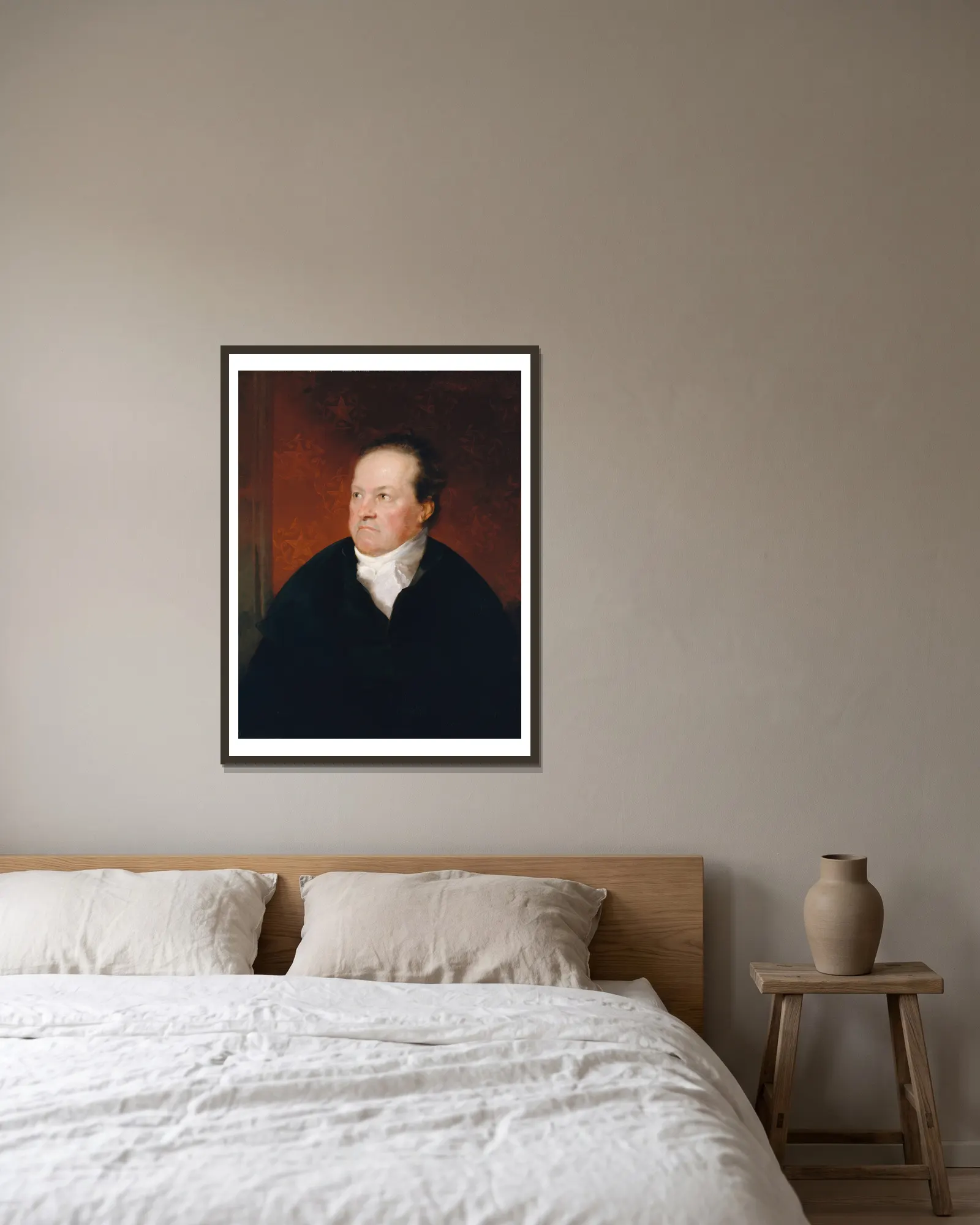De Witt Clinton av Samuel Finley Breese Morse inramad på en vägg