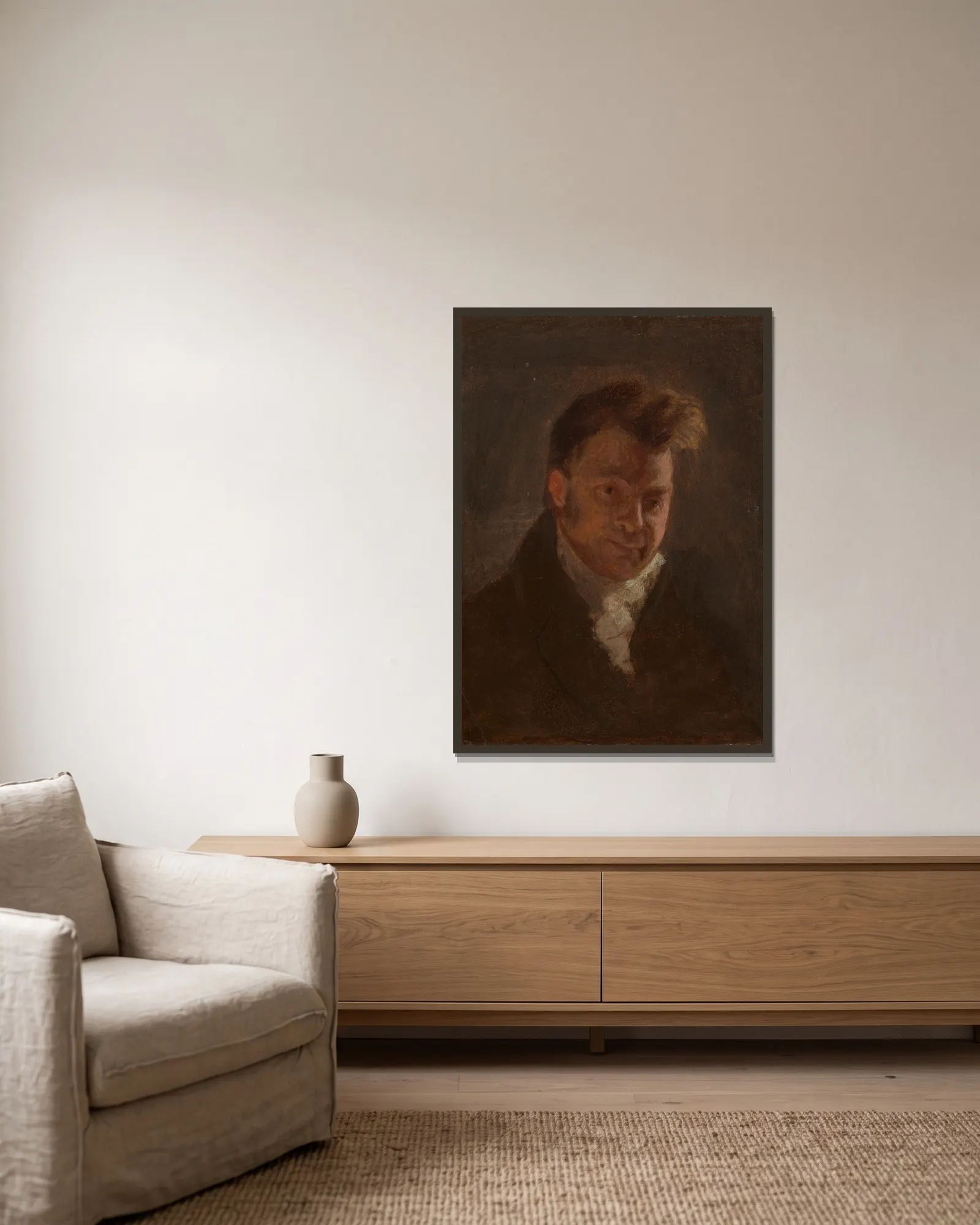Joseph Gales av Samuel Finley Breese Morse inramad på en vägg