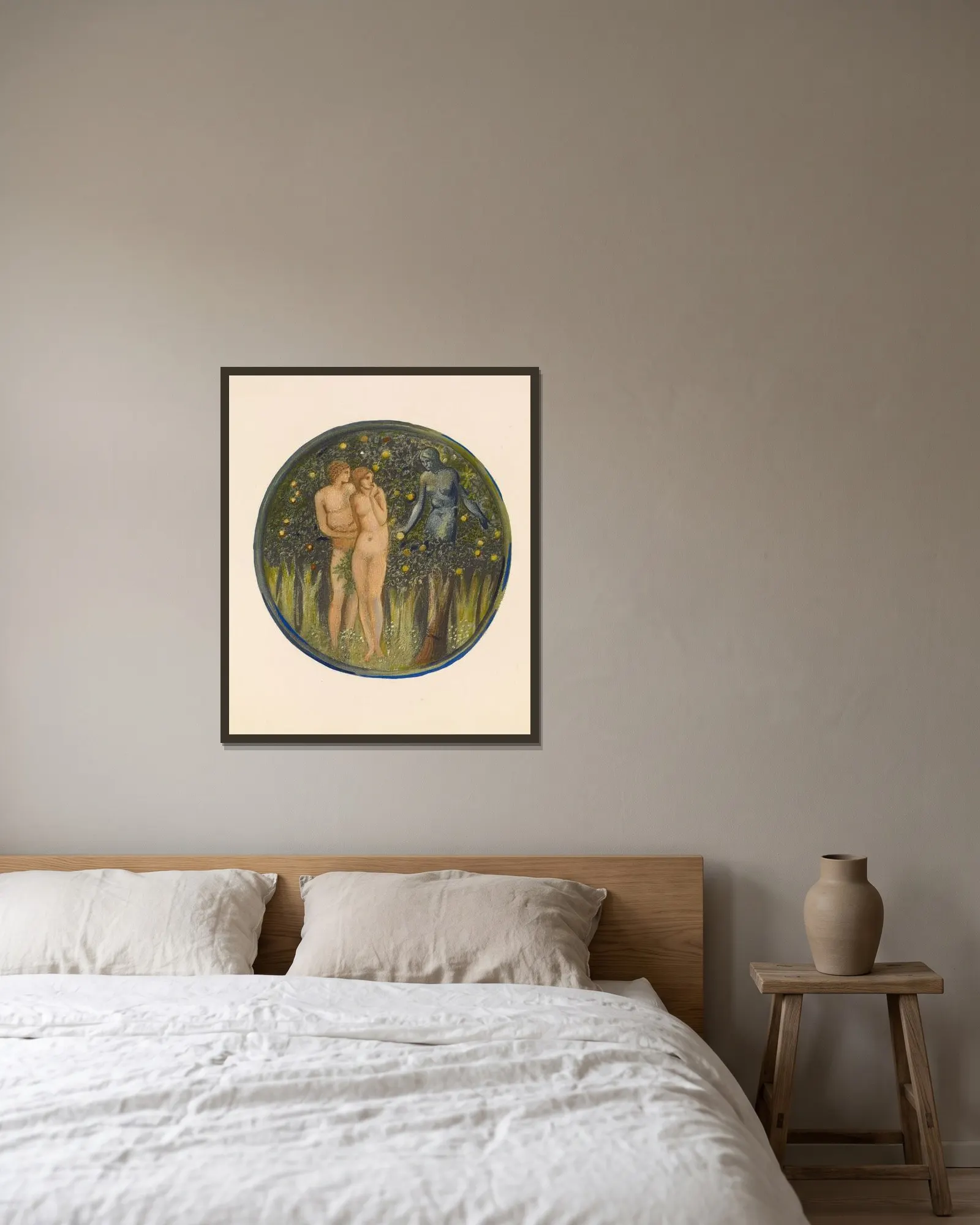 Adder’s Tongue av Sir Edward Coley Burne-Jones inramad på en vägg