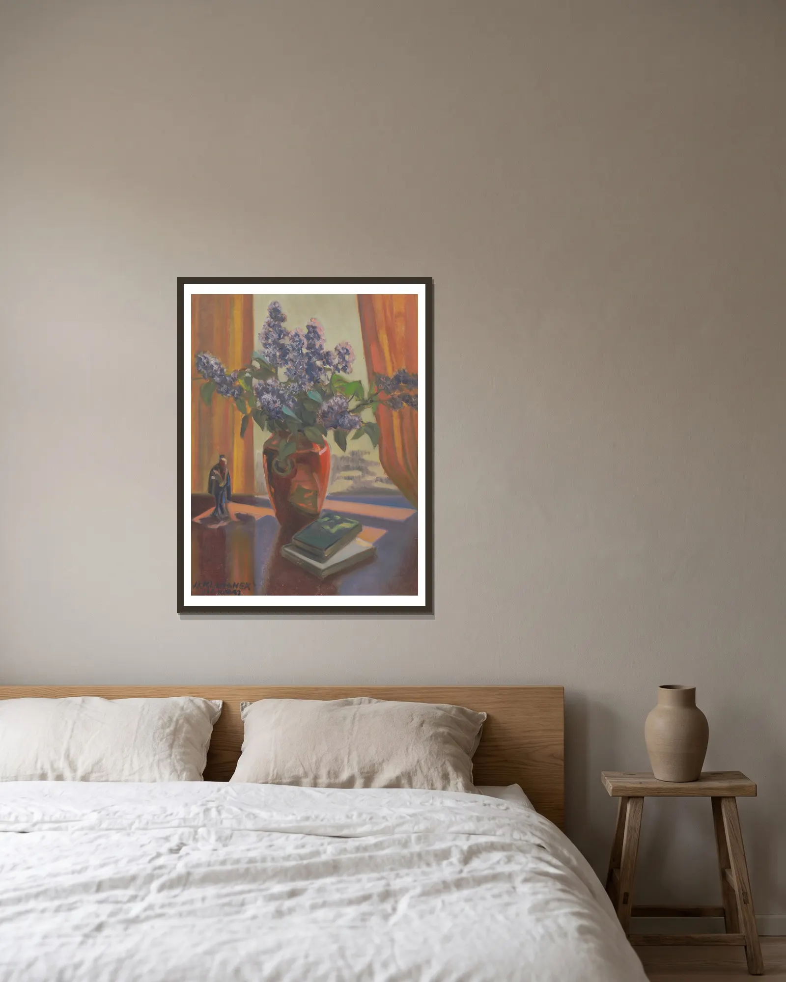 Spring Bouquet av James C. Kulhanek inramad på en vägg