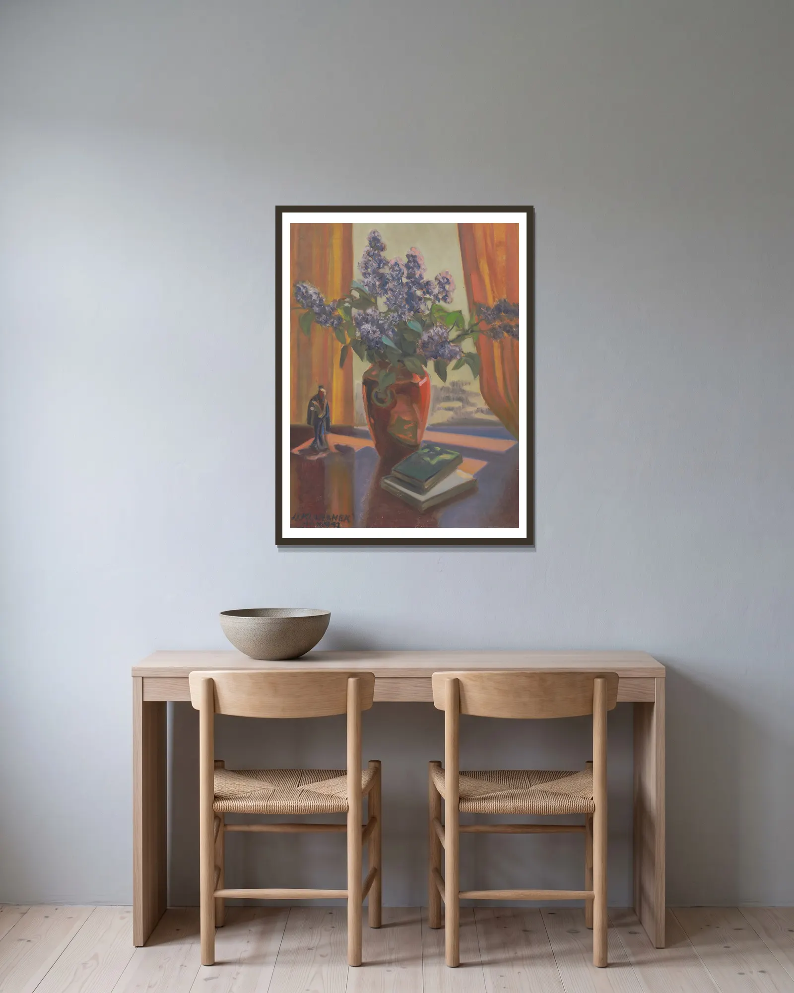 Spring Bouquet av James C. Kulhanek inramad på en vägg
