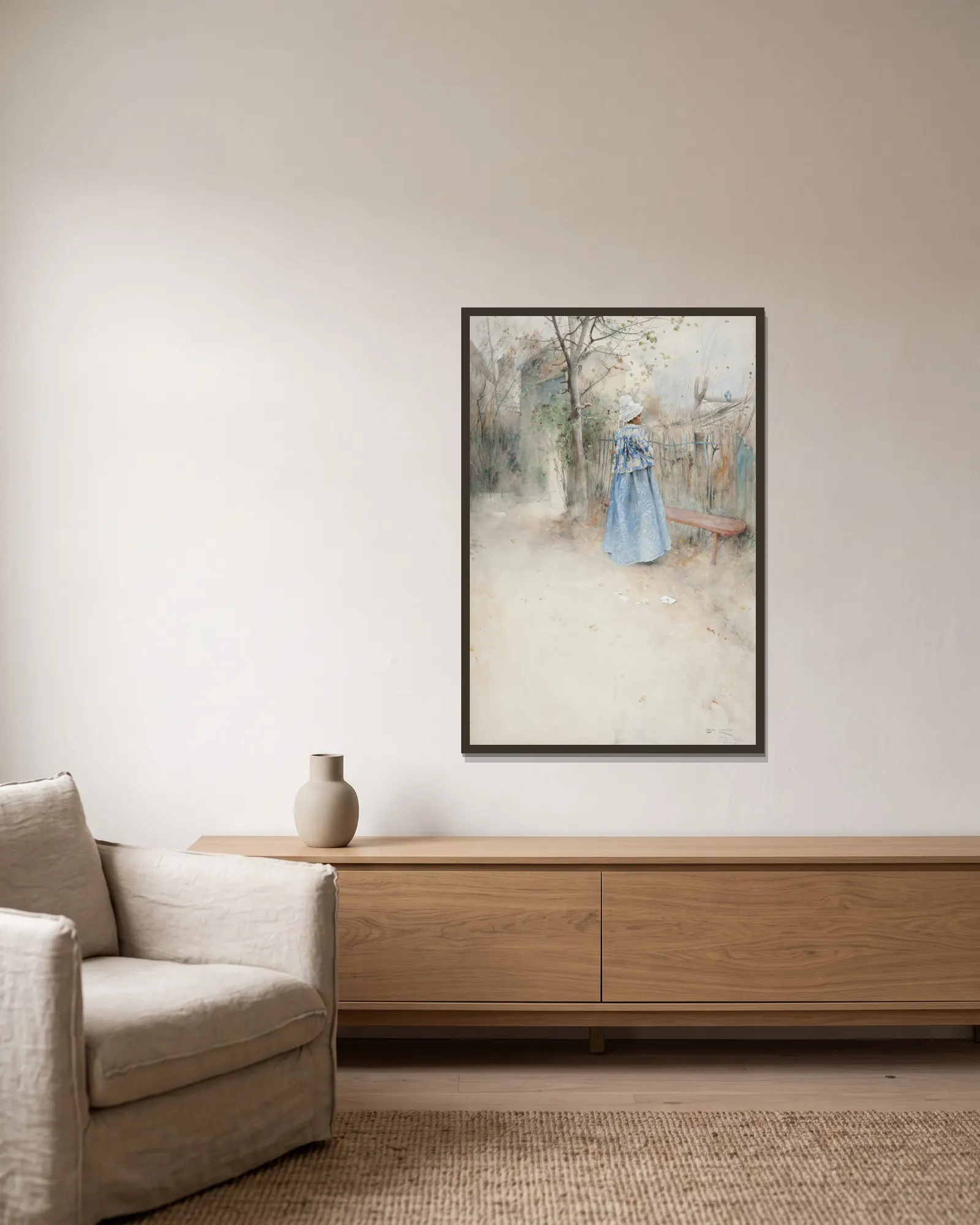 Höst av Carl Larsson inramad på en vägg
