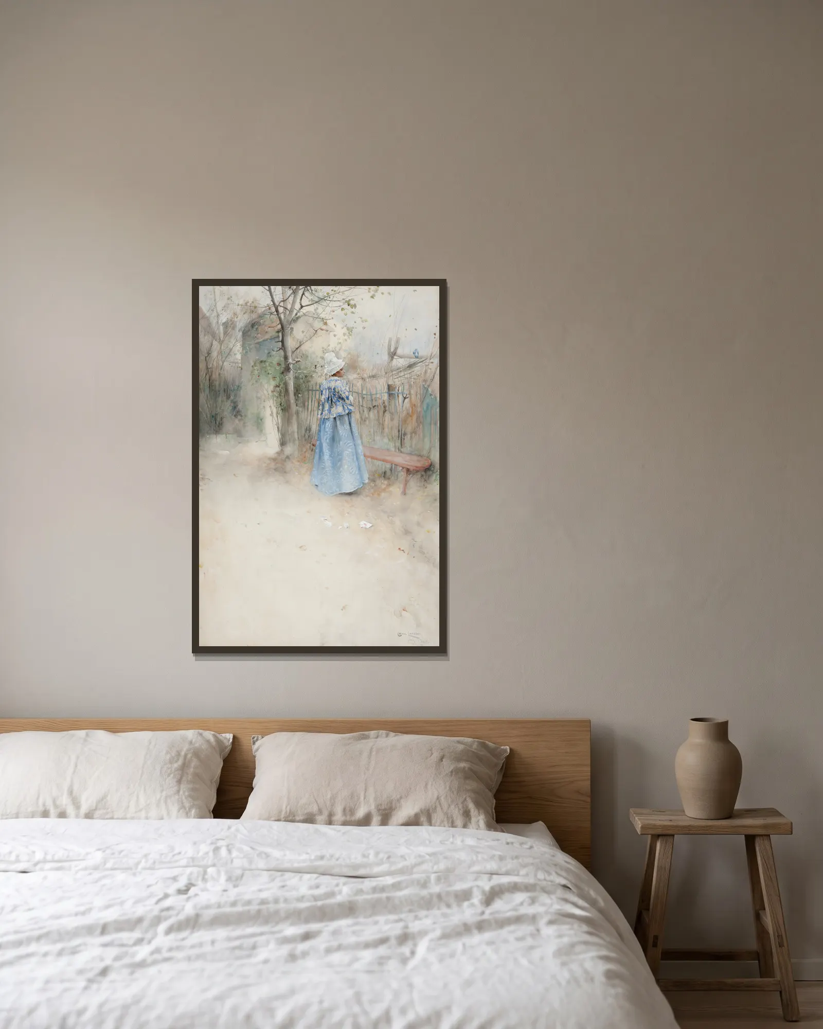 Höst av Carl Larsson inramad på en vägg