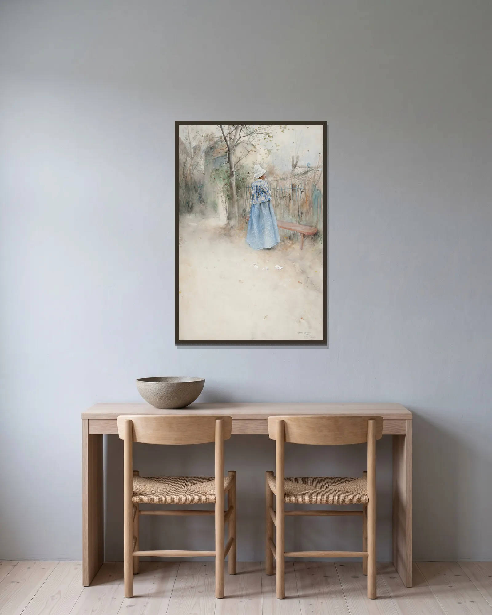 Höst av Carl Larsson inramad på en vägg