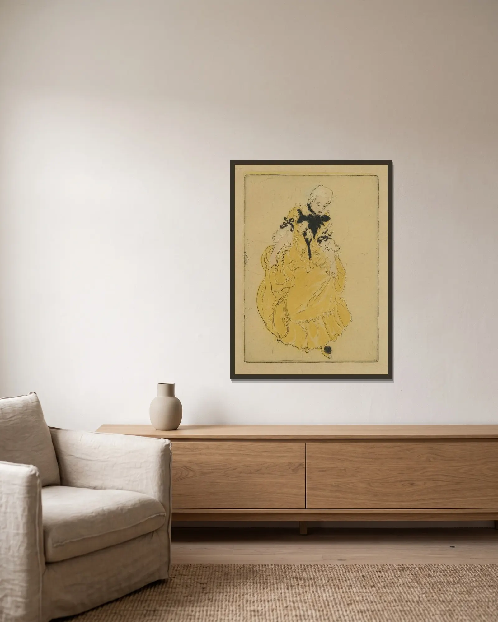 Reverens av Carl Larsson inramad på en vägg