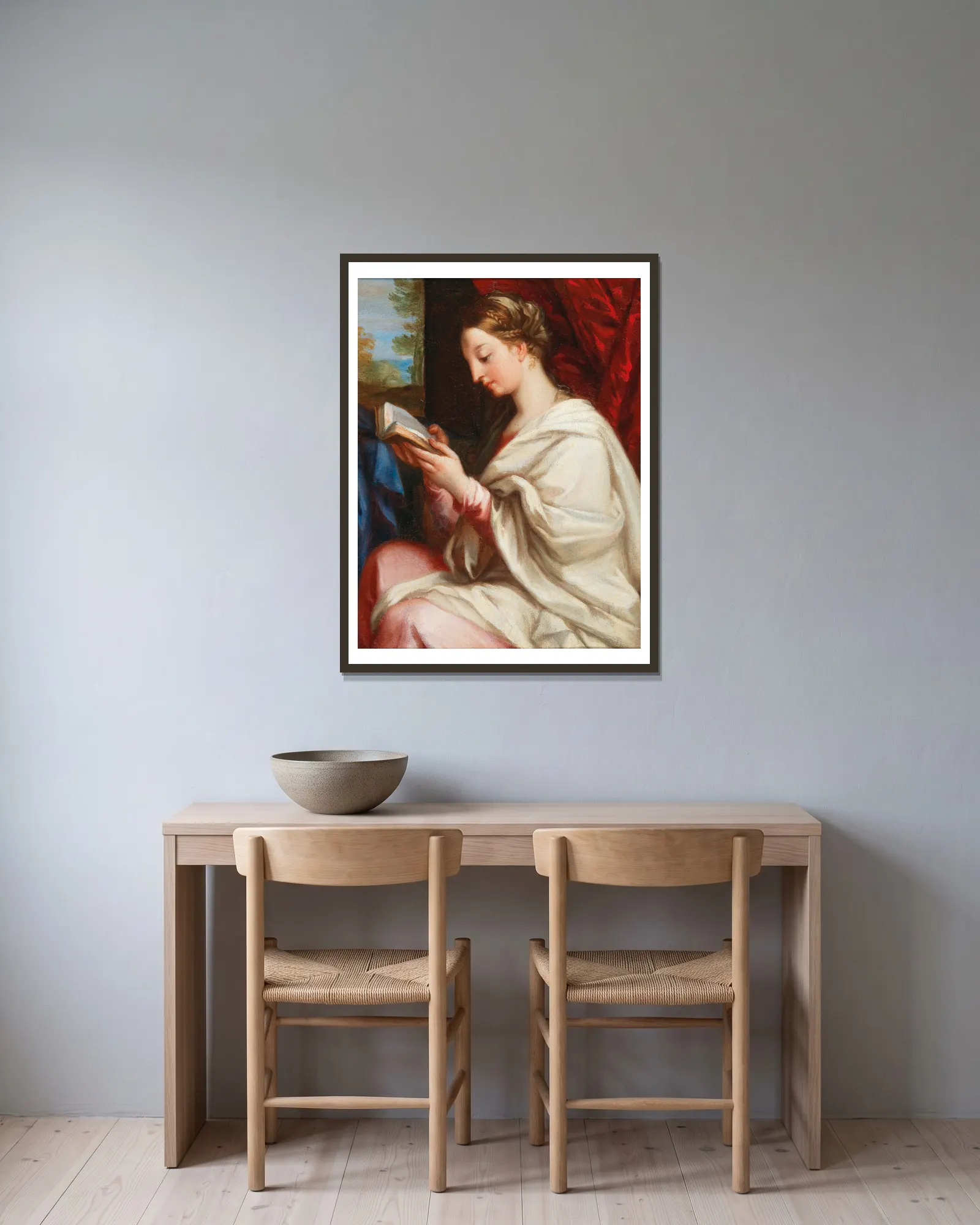 The Madonna reading av Carlo Maratti inramad på en vägg