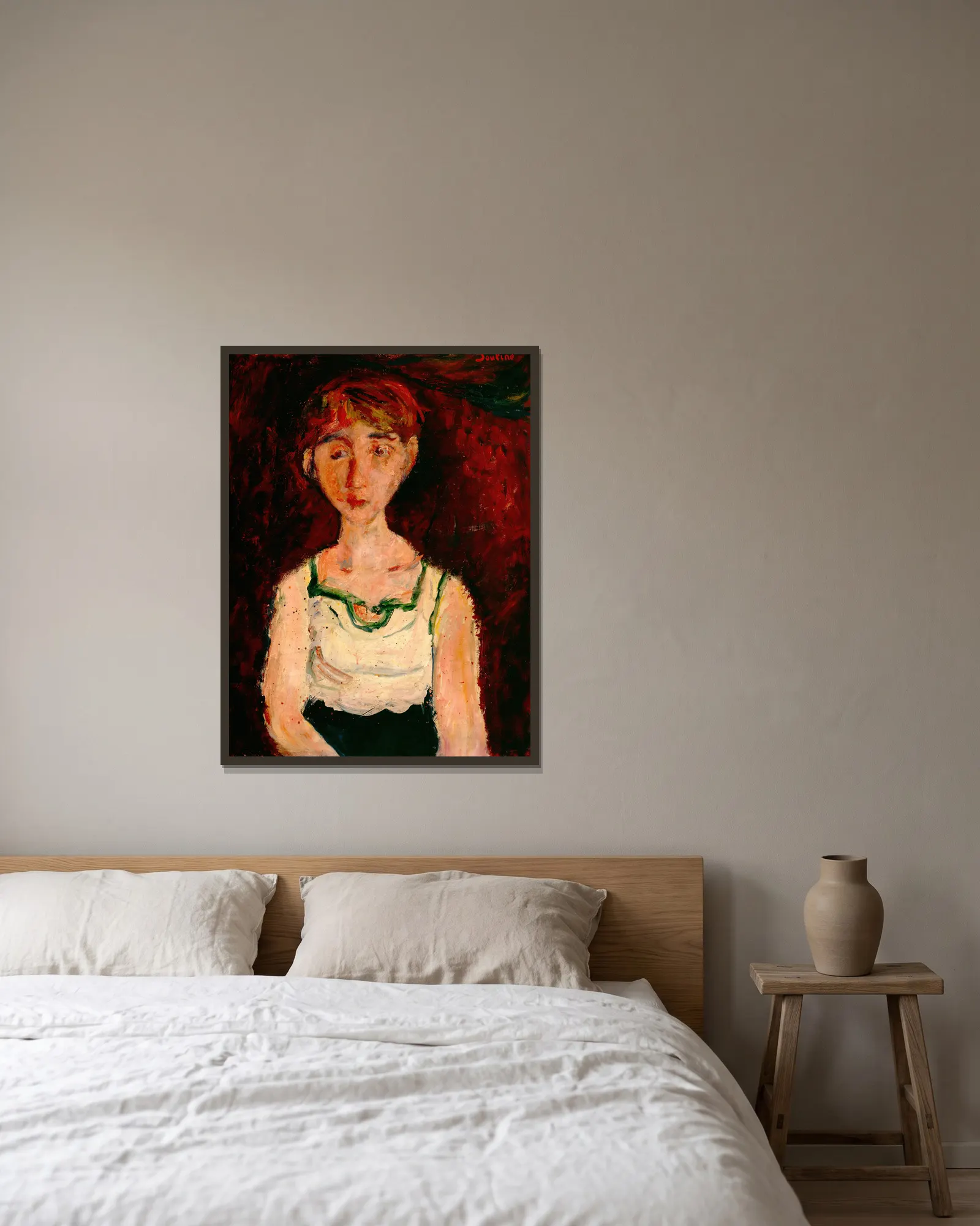 Little Girl av Chaïm Soutine inramad på en vägg